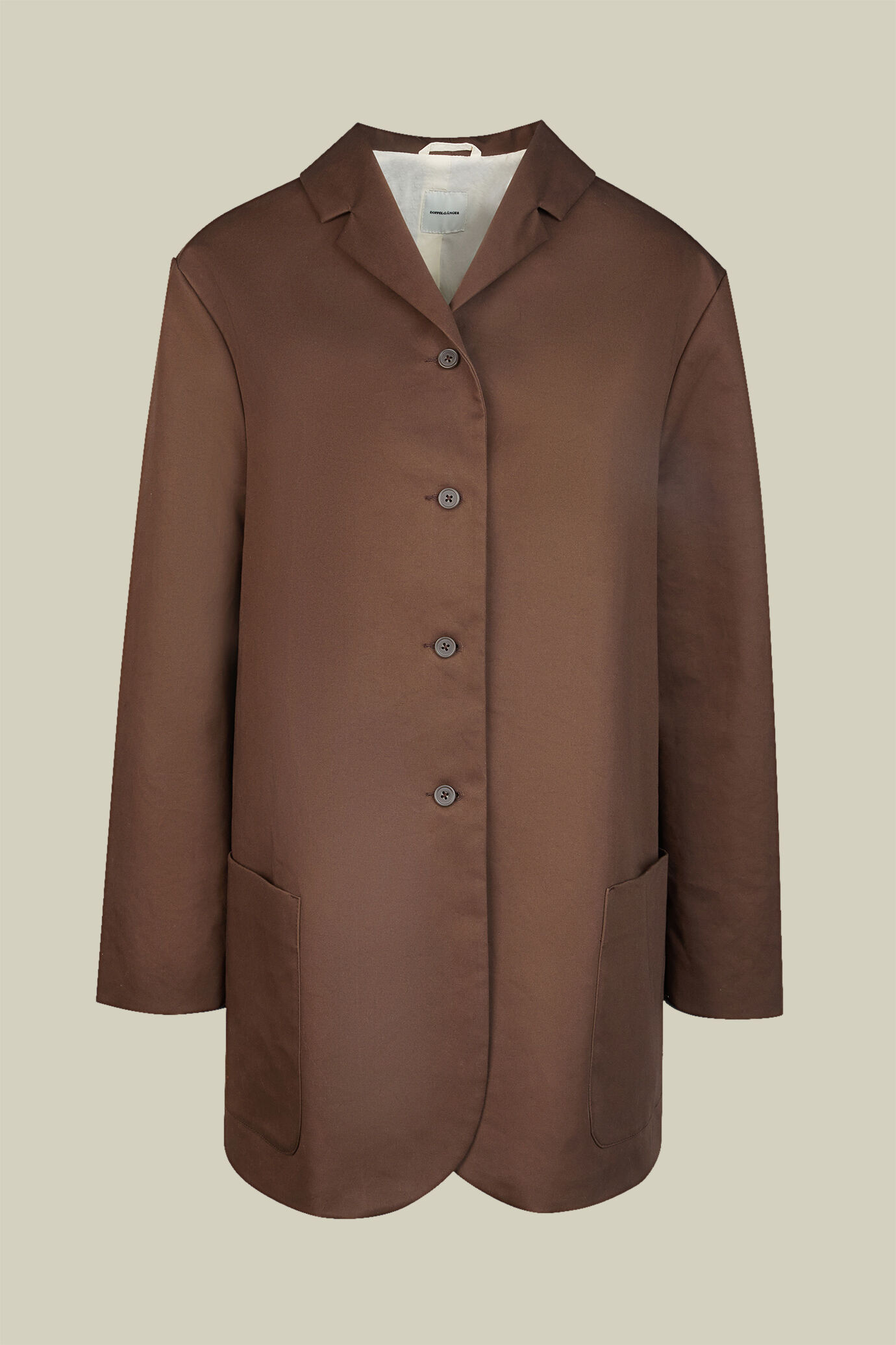 Pardessus pour femme, 100% coton, forme trapèze, coupe classique image number 0