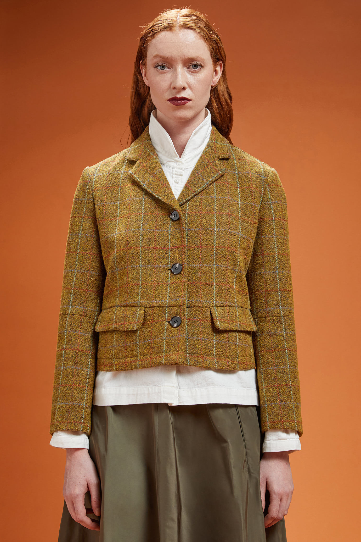 Einreihiger Damen-Blazer mit Karomuster image number 0