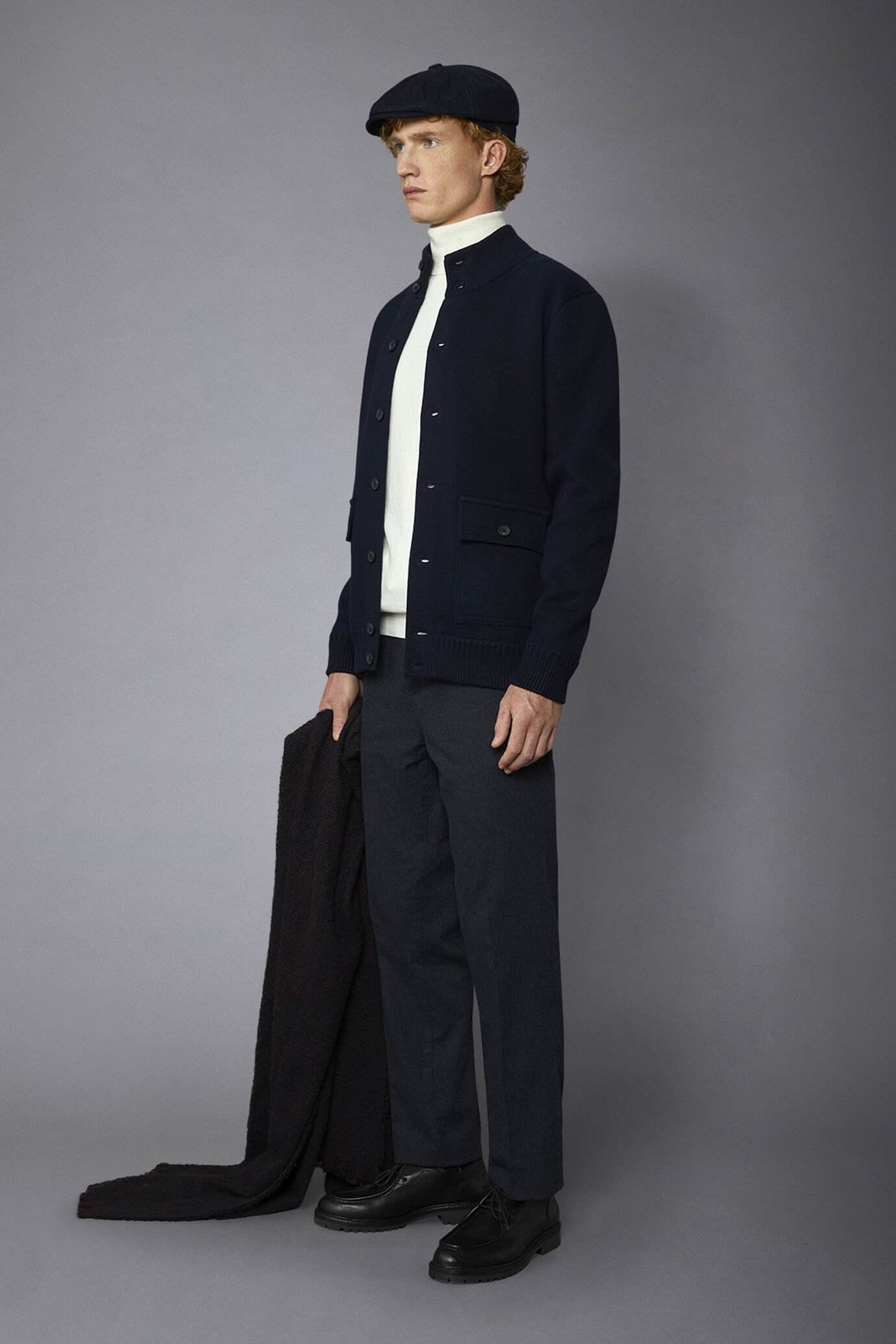 Pantalone chino uomo costruzione twill melange regular fit image number 1