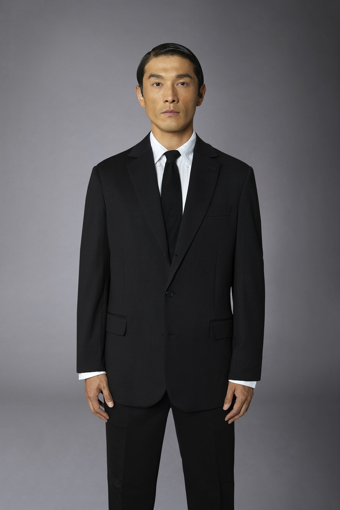 Giacca uomo monopetto in jersey regular fit image number 2