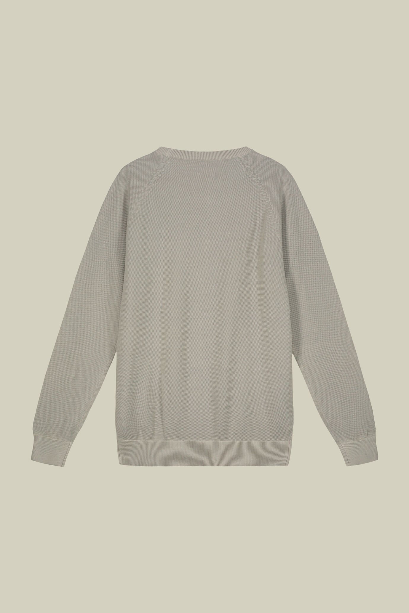 Men's crew neck pure cotton sweater with raglan sleeves image number 5