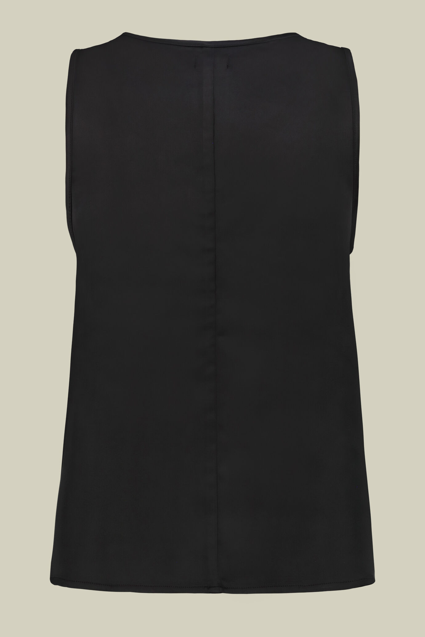 Top pour femme sans manches en satin, à encolure ronde