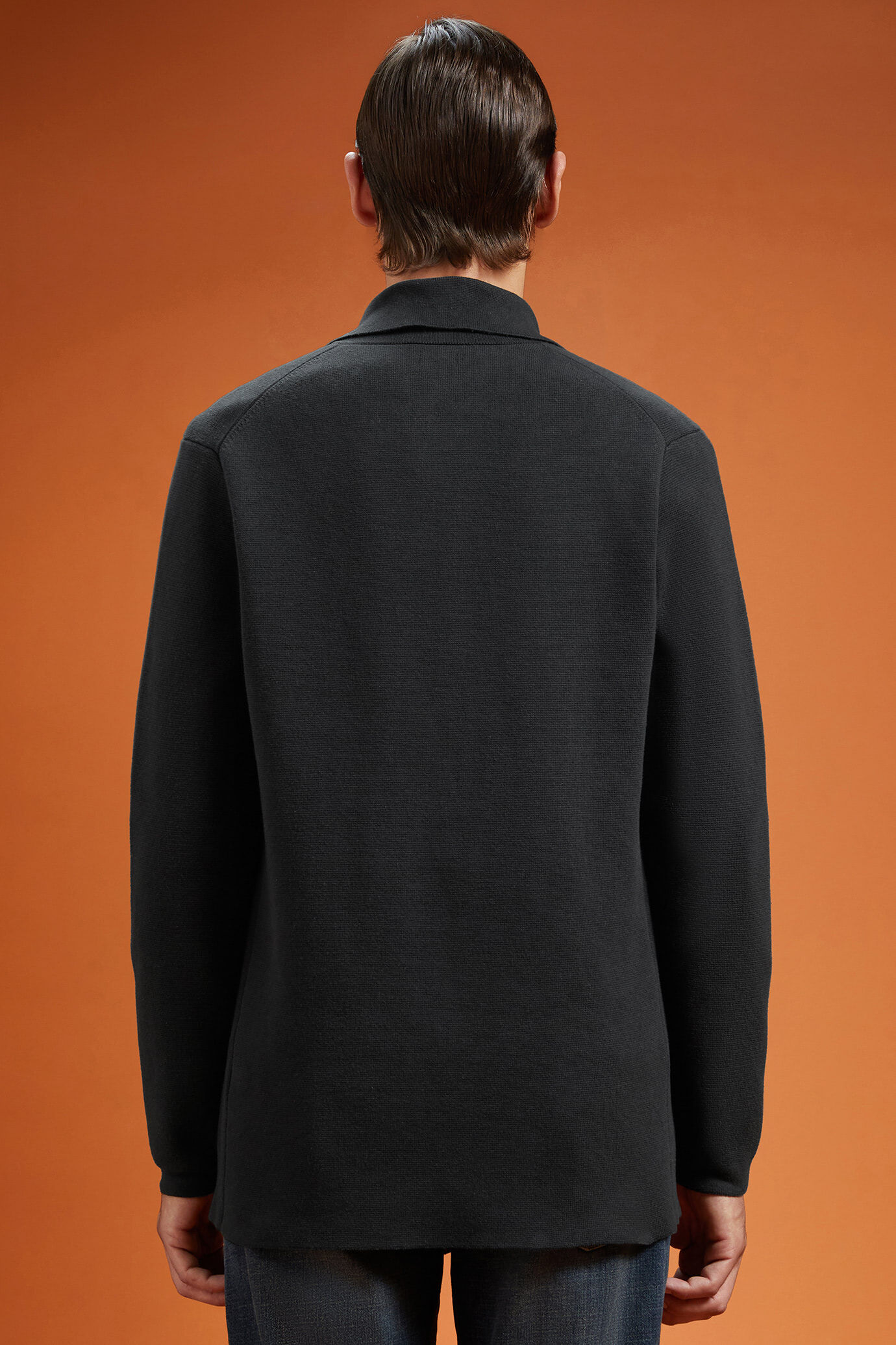 Cardigan uomo monopetto jersey 100% cotone Punto Milano regular fit image number 1