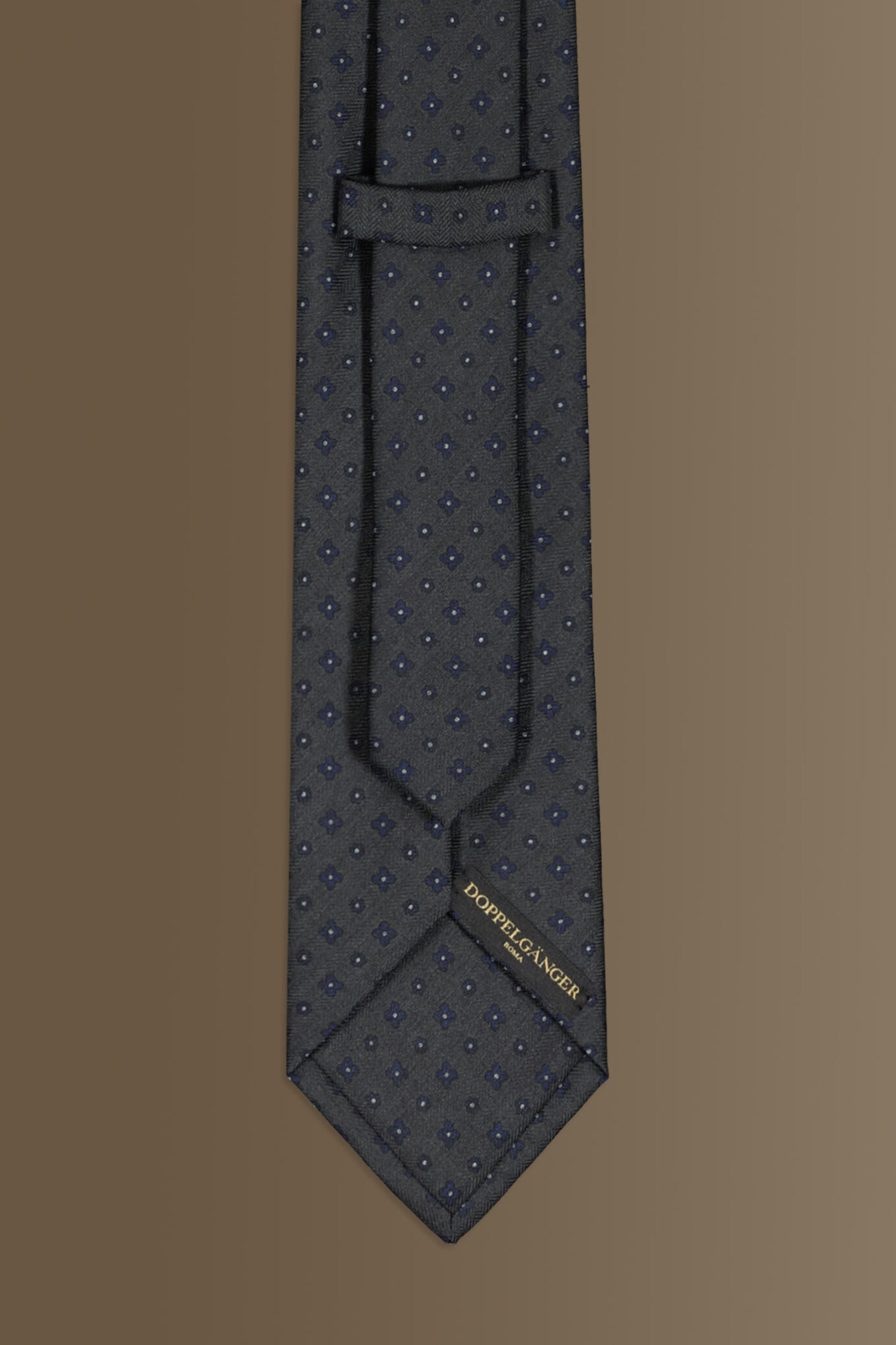 Cravatta uomo grey fantasia con tessuto effetto lana image number 1