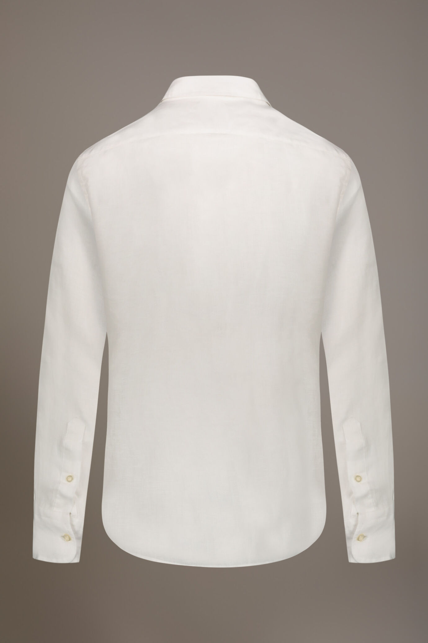 Camicia casual collo francese comfort fit 100% lino image number 4