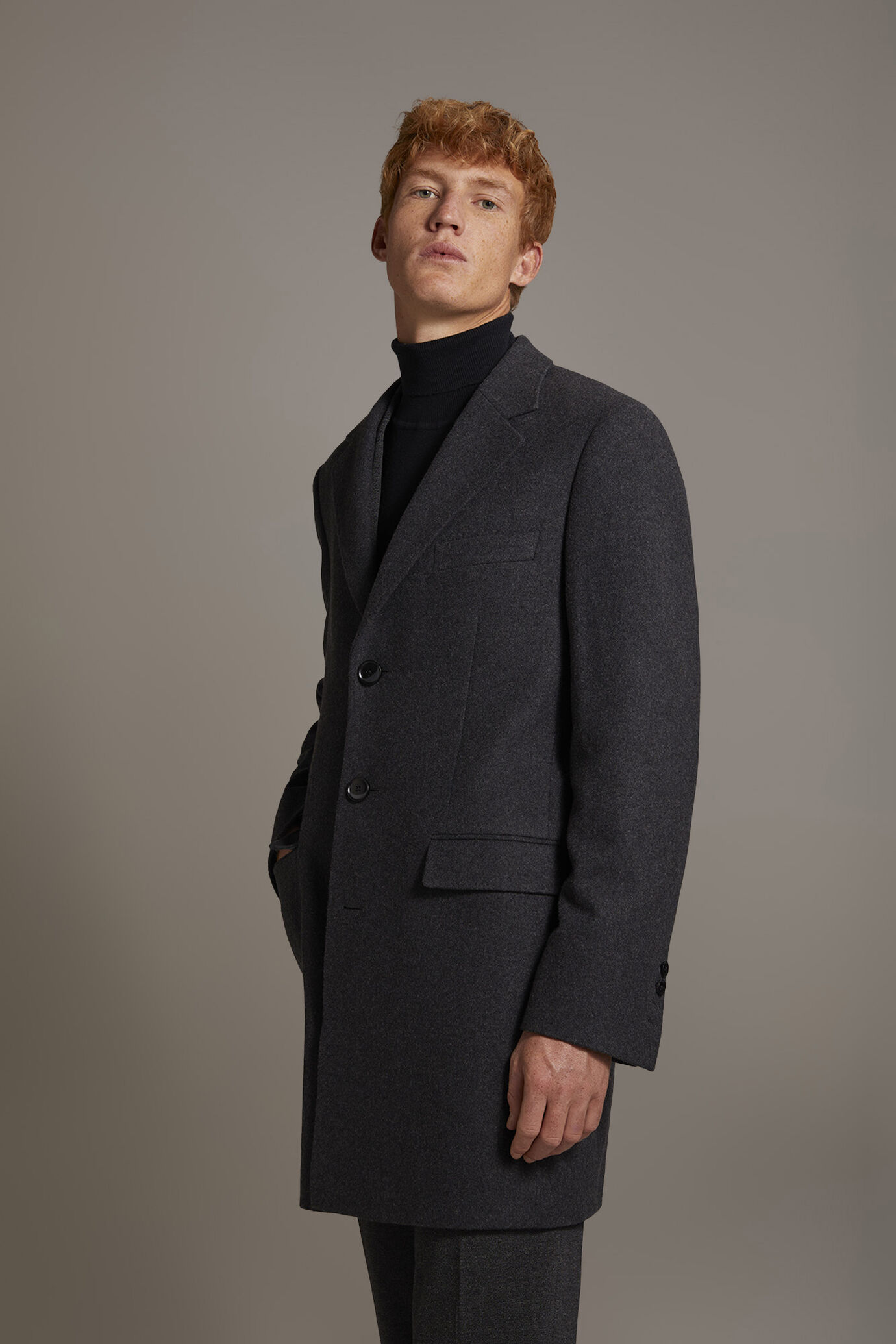 Cappotto classico monopetto misto lana image number 2