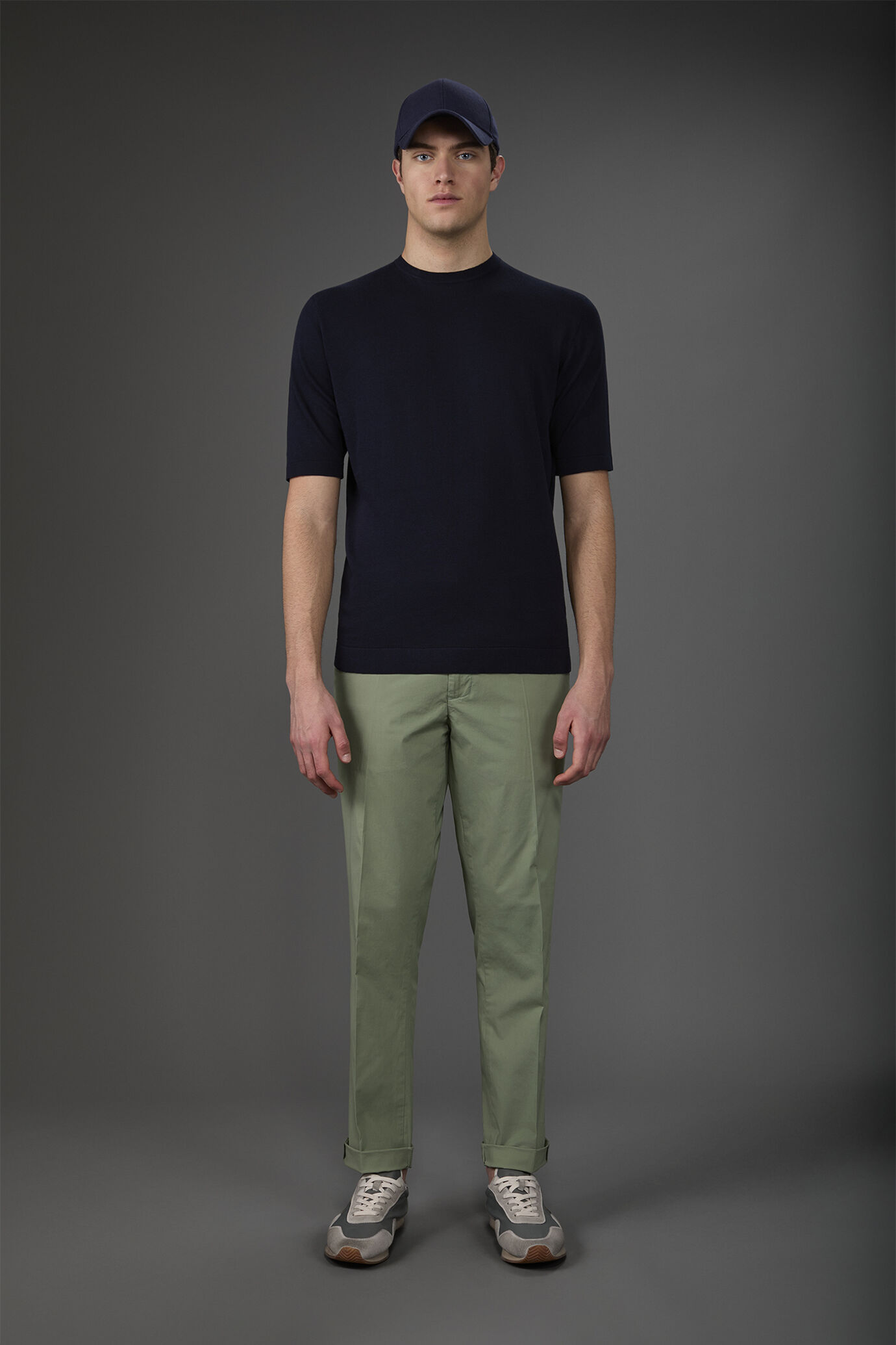 T-shirt uomo in maglia maniche corte 100% cotone doppio ritorto image number 0