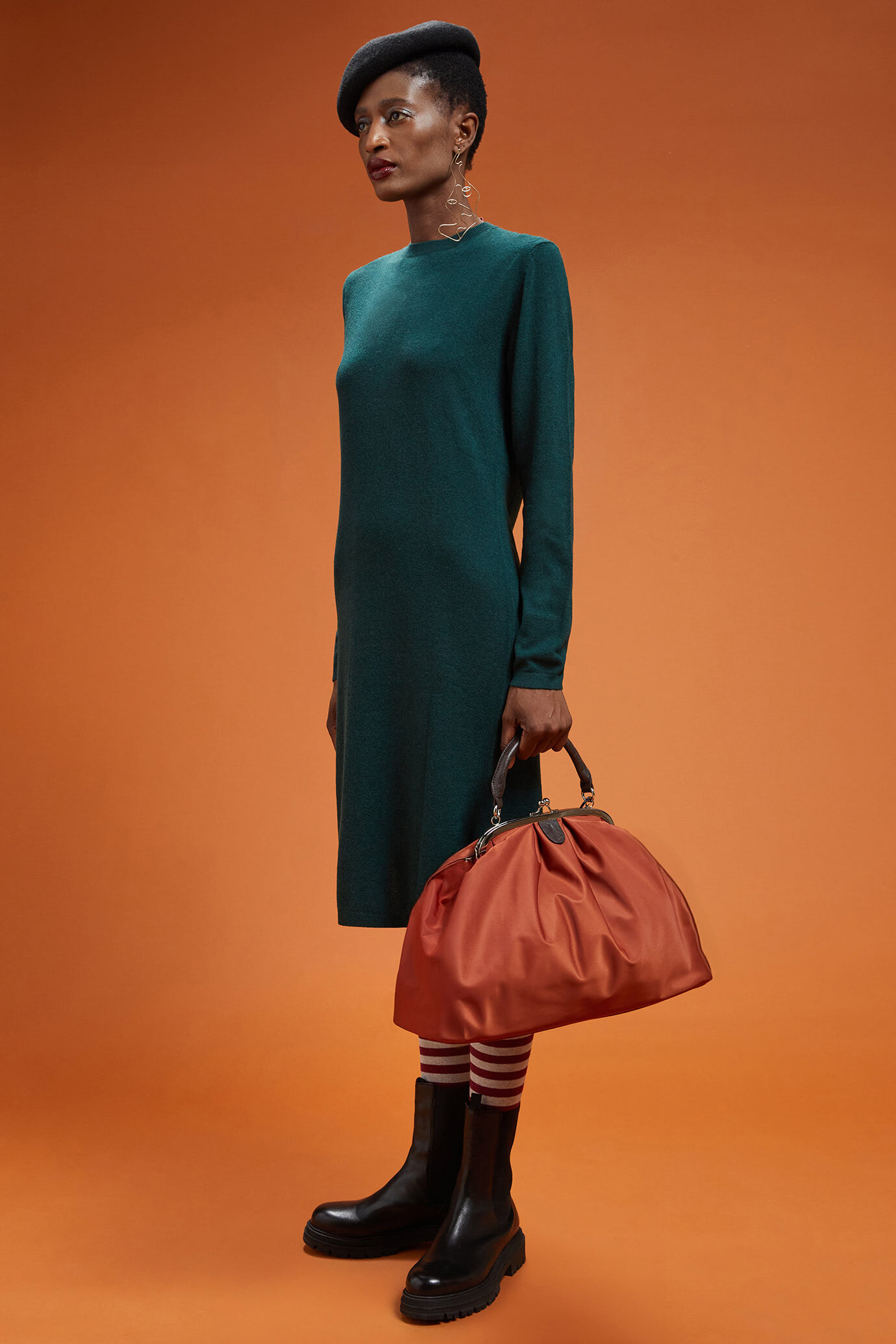 Borsa donna in tessuto tecnico con dettagli in ecopelle image number 4
