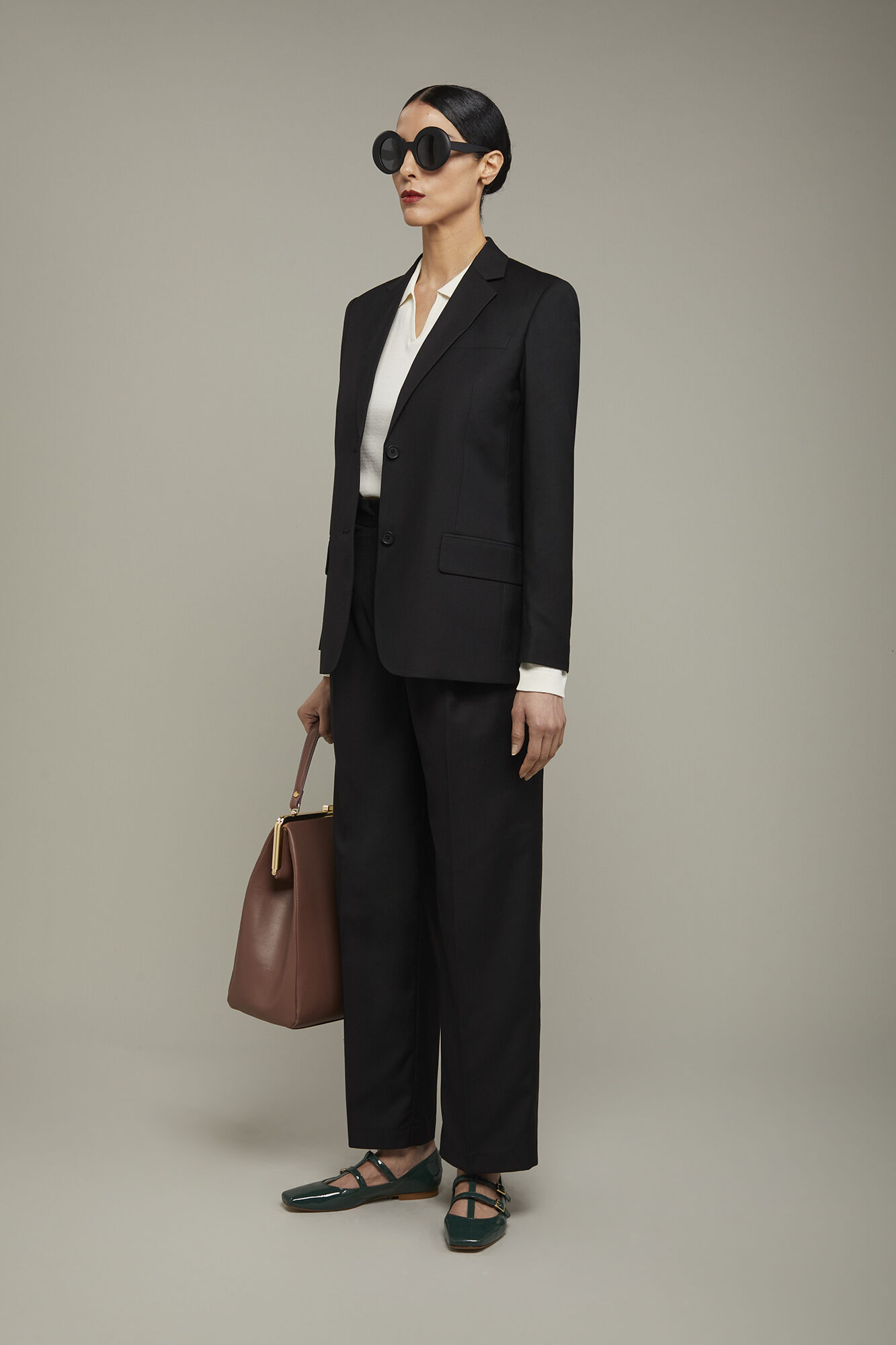 Pantaloni 2023 moda donna pantaloni a zampa in vita elastica eleganti tinta unit
