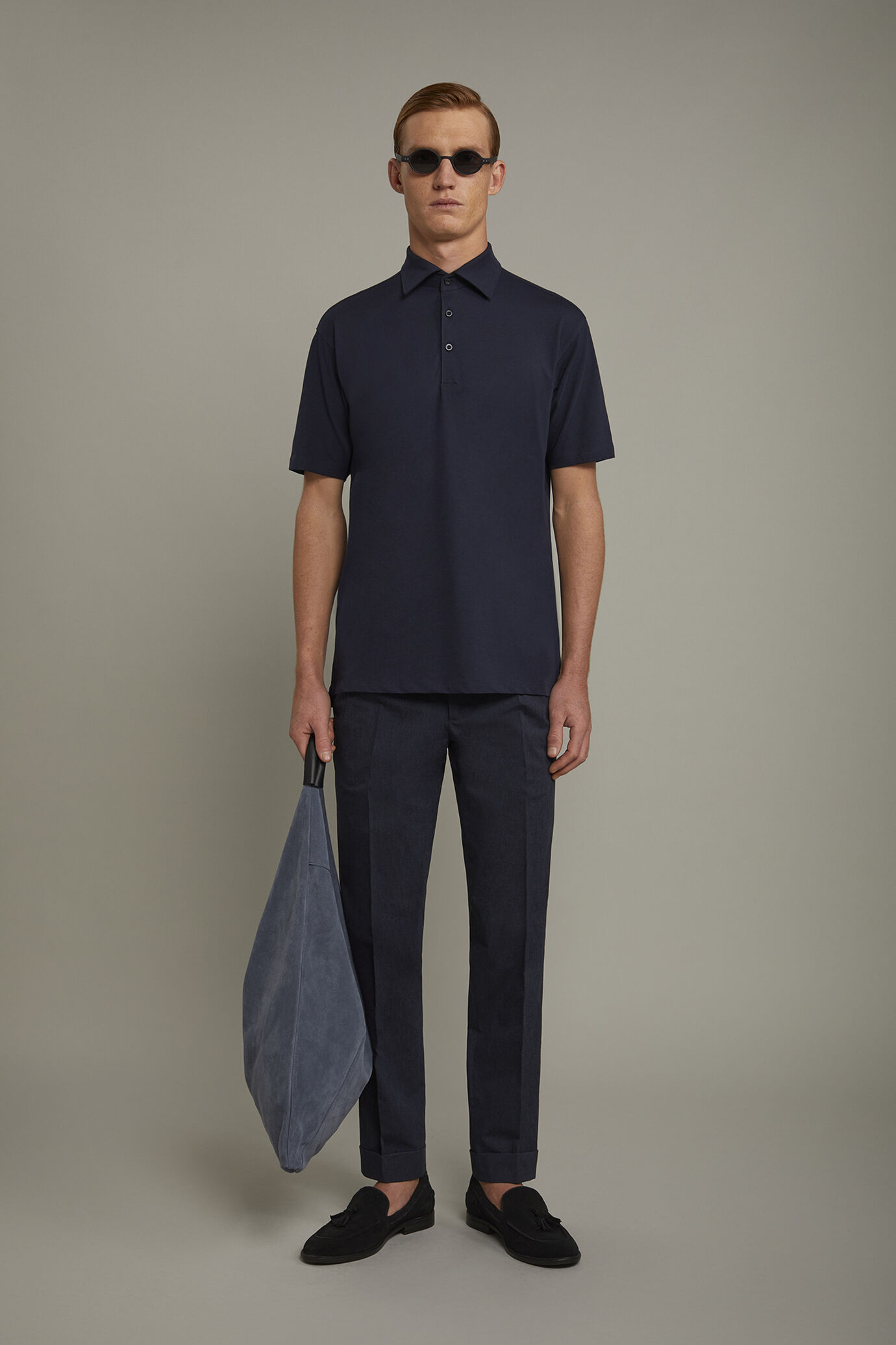 Polo homme à manches courtes en 100 % coton supima, coupe régulière image number 0