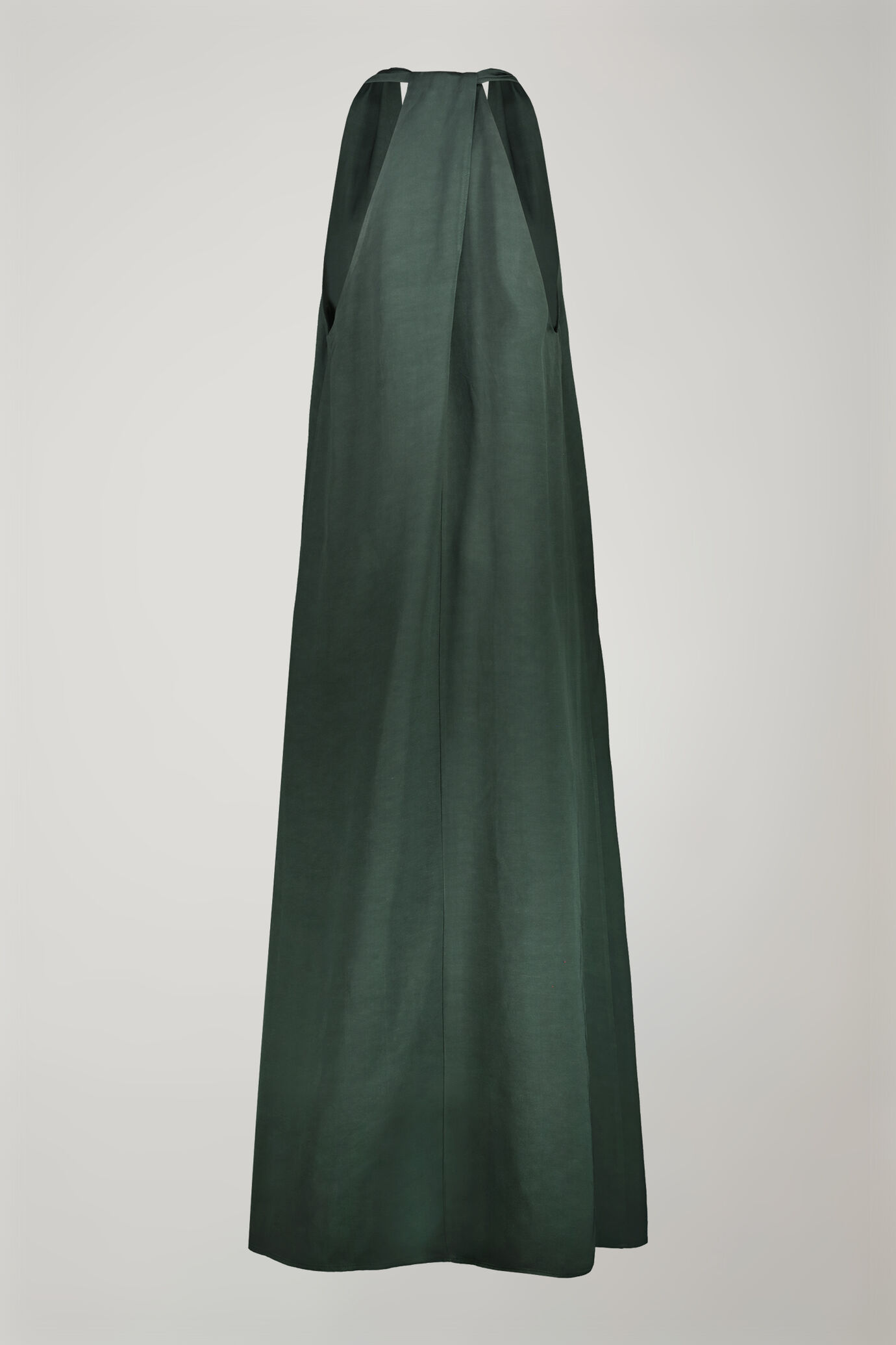 Abito midi donna con scollo a v misto lino image number 5