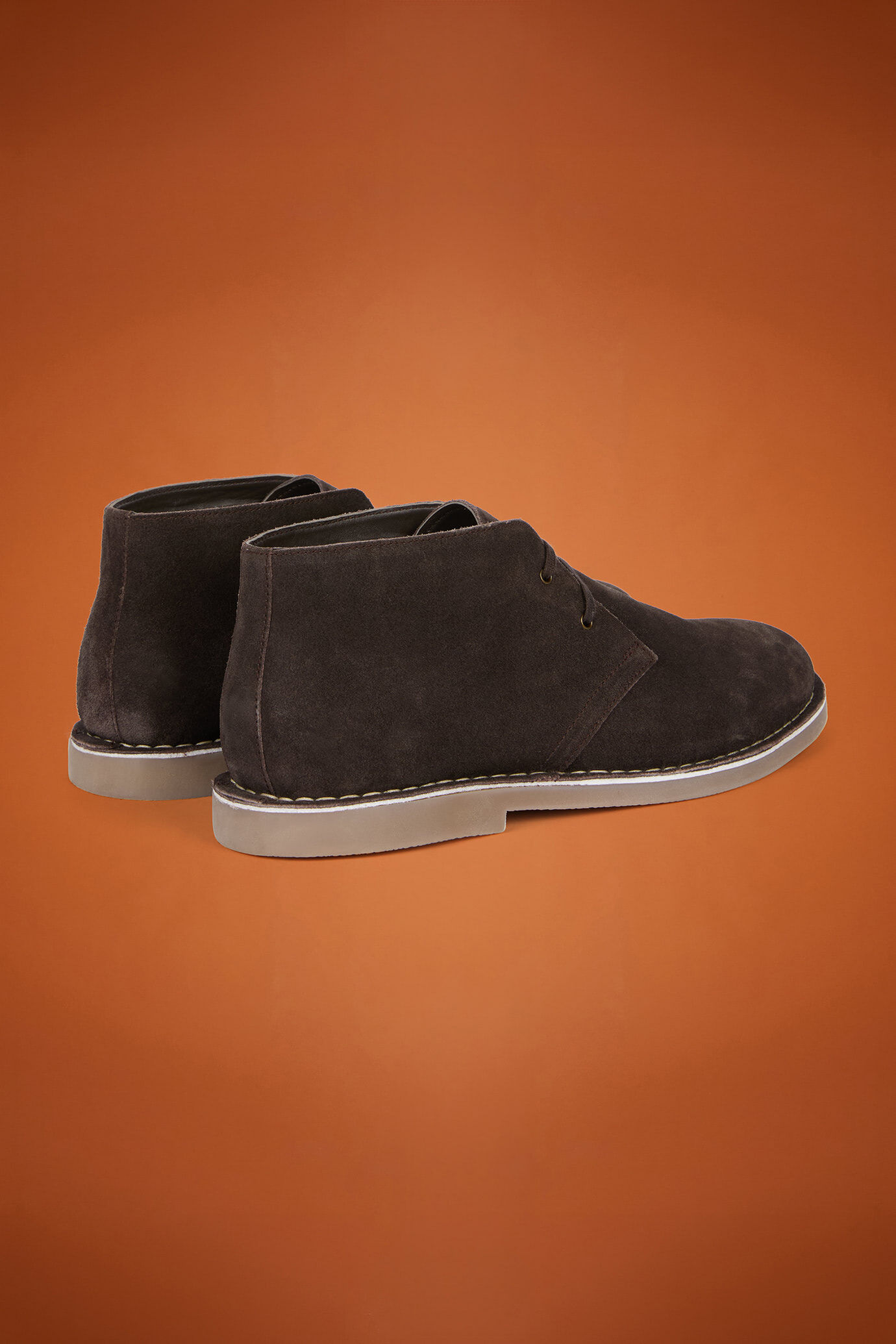Chaussures désert pour homme, 100% daim véritable avec semelle en caoutchouc image number 2