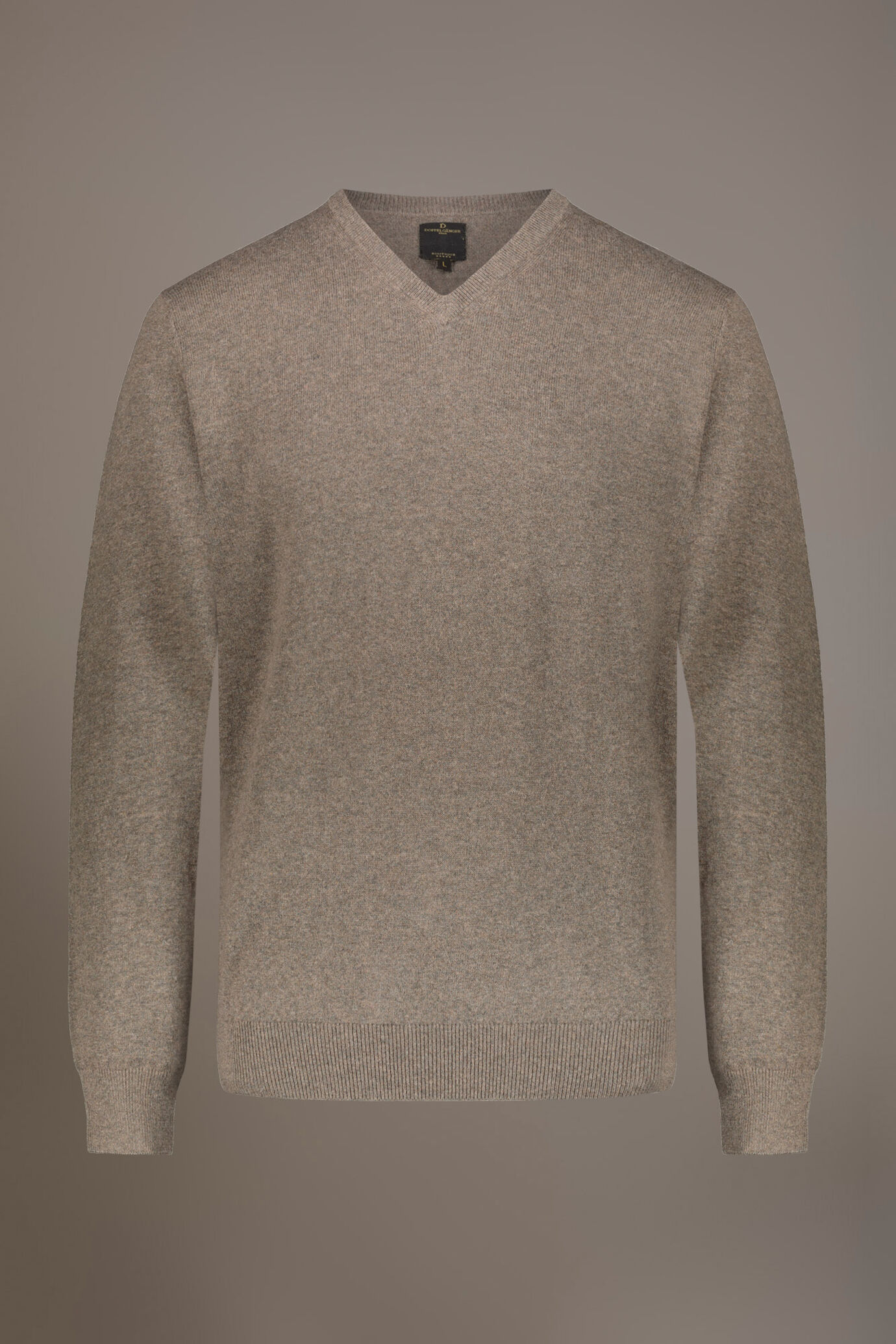 Maglia scollo a V misto lana image number 4