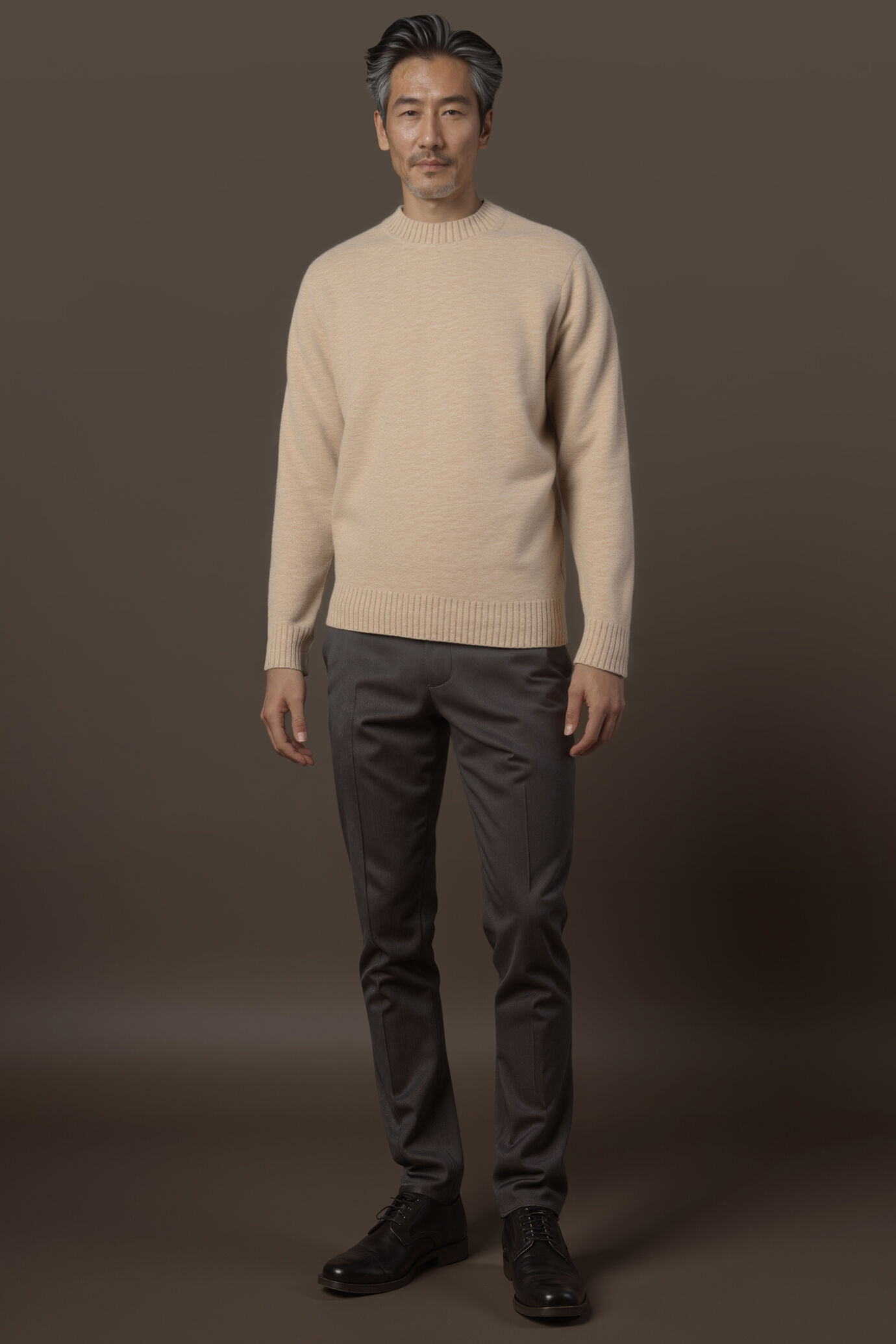 Herrenpullover mit rundem Halsausschnitt reguläre Passform image number 0