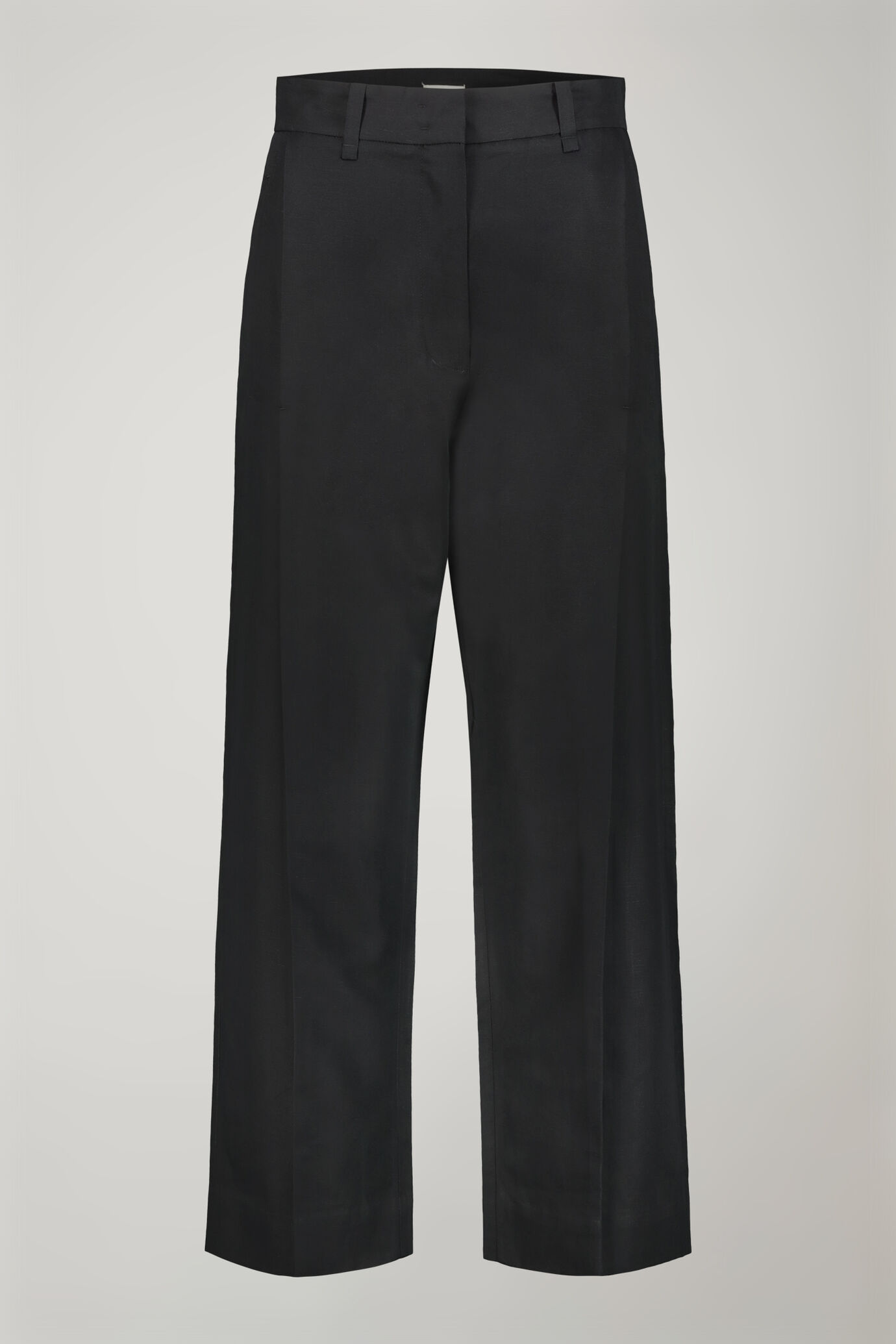 Damenhose mit weitem Bein aus Leinen-Baumwoll-Mischgewebe in normaler Passform image number 4