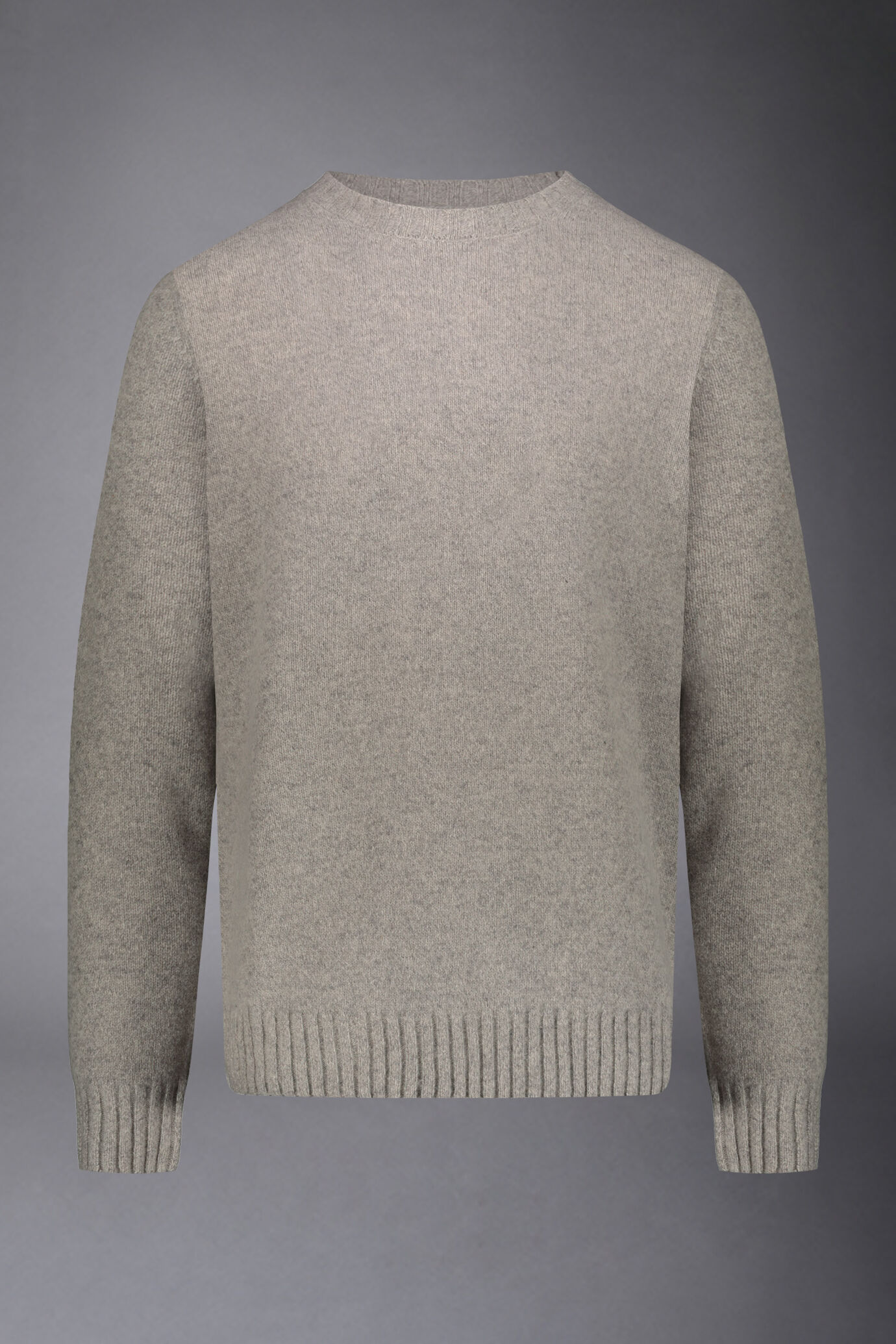 Men's roundneck sweater in lambswool blend regular fit image number 3