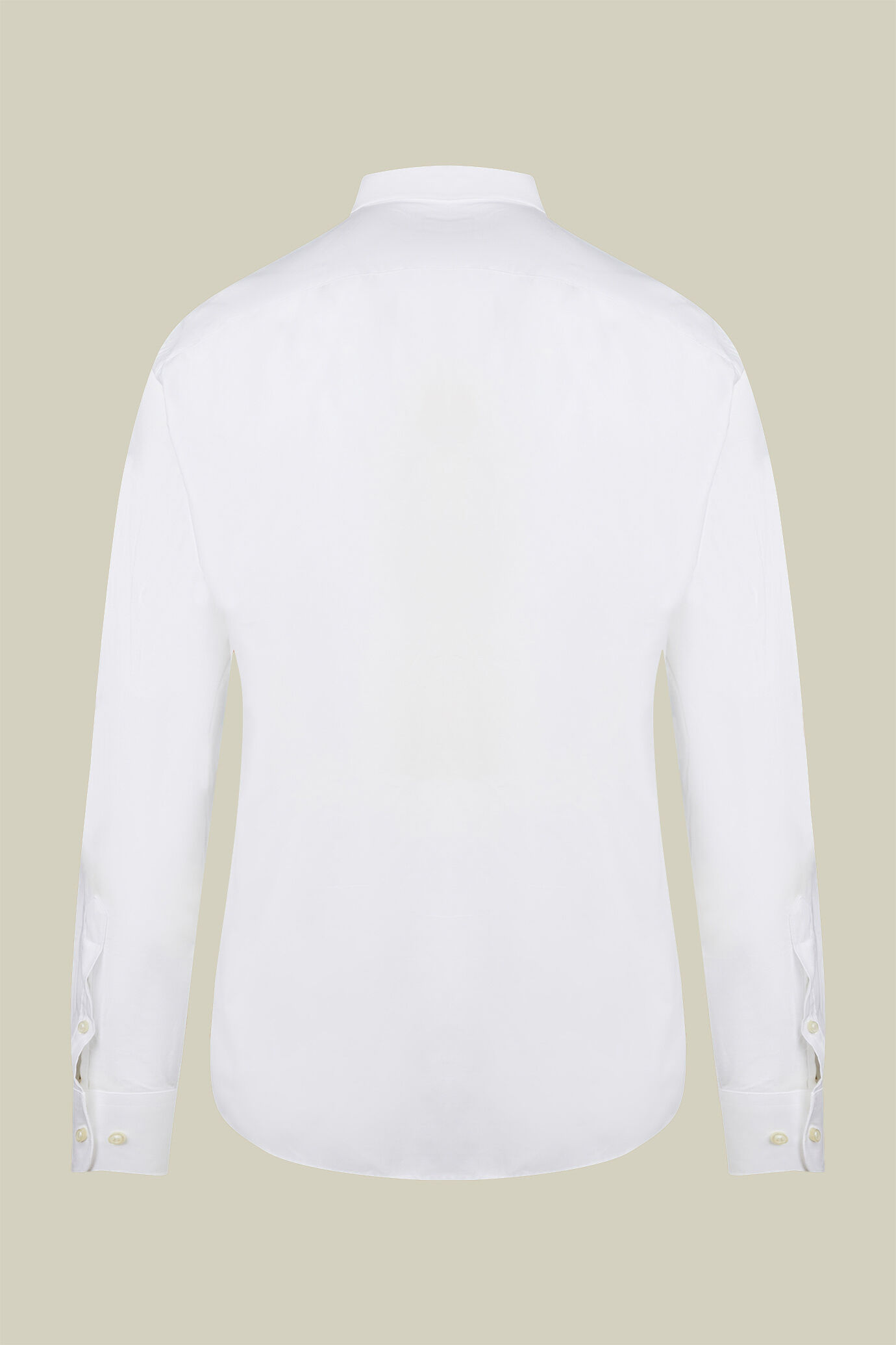 Camicia classica uomo 100% cotone collo francese tinta unita twill image number 5