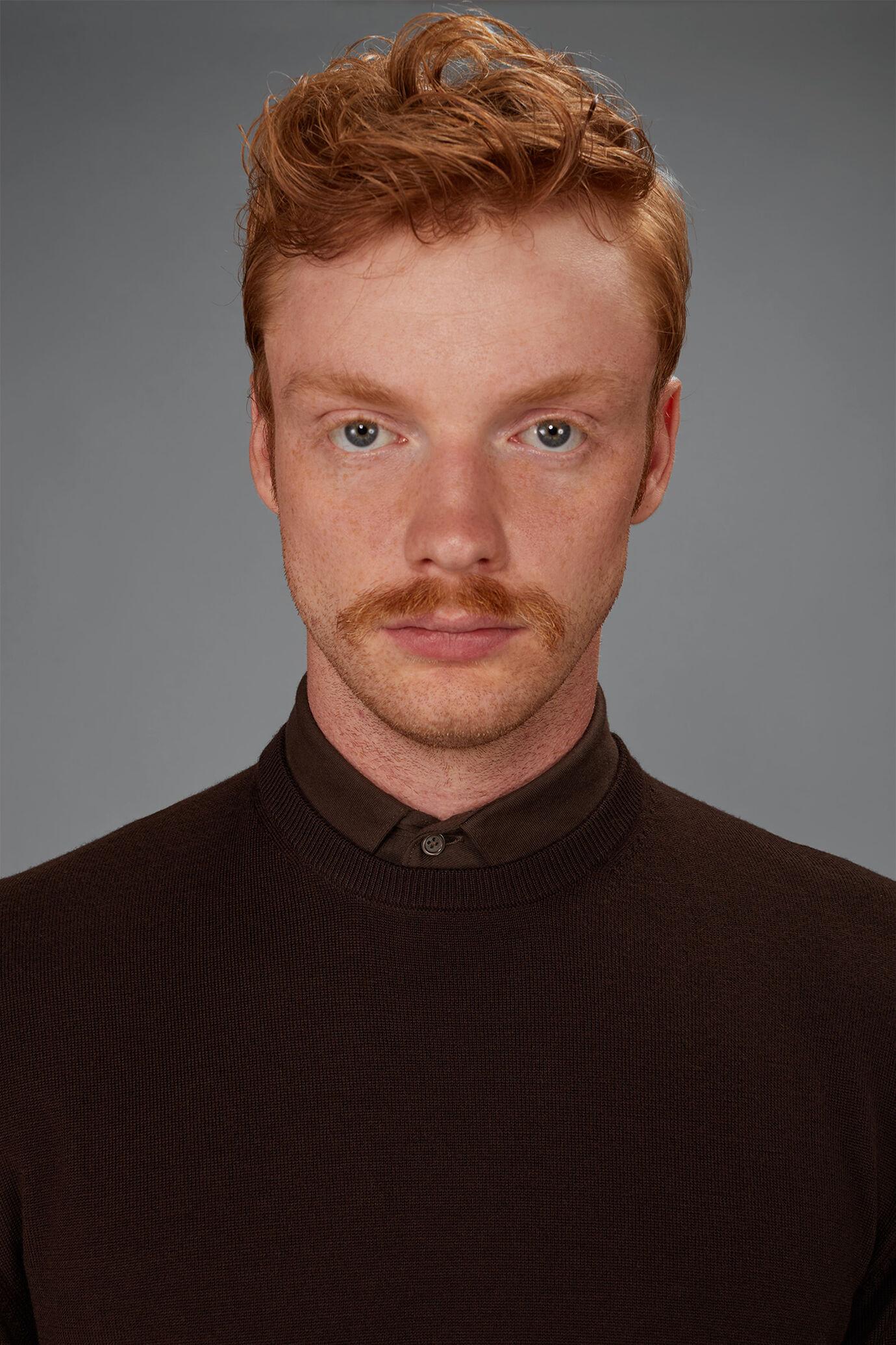 Herren-Rundhalspullover aus 100 % extrafeine Merinowolle in normaler Passform image number 2