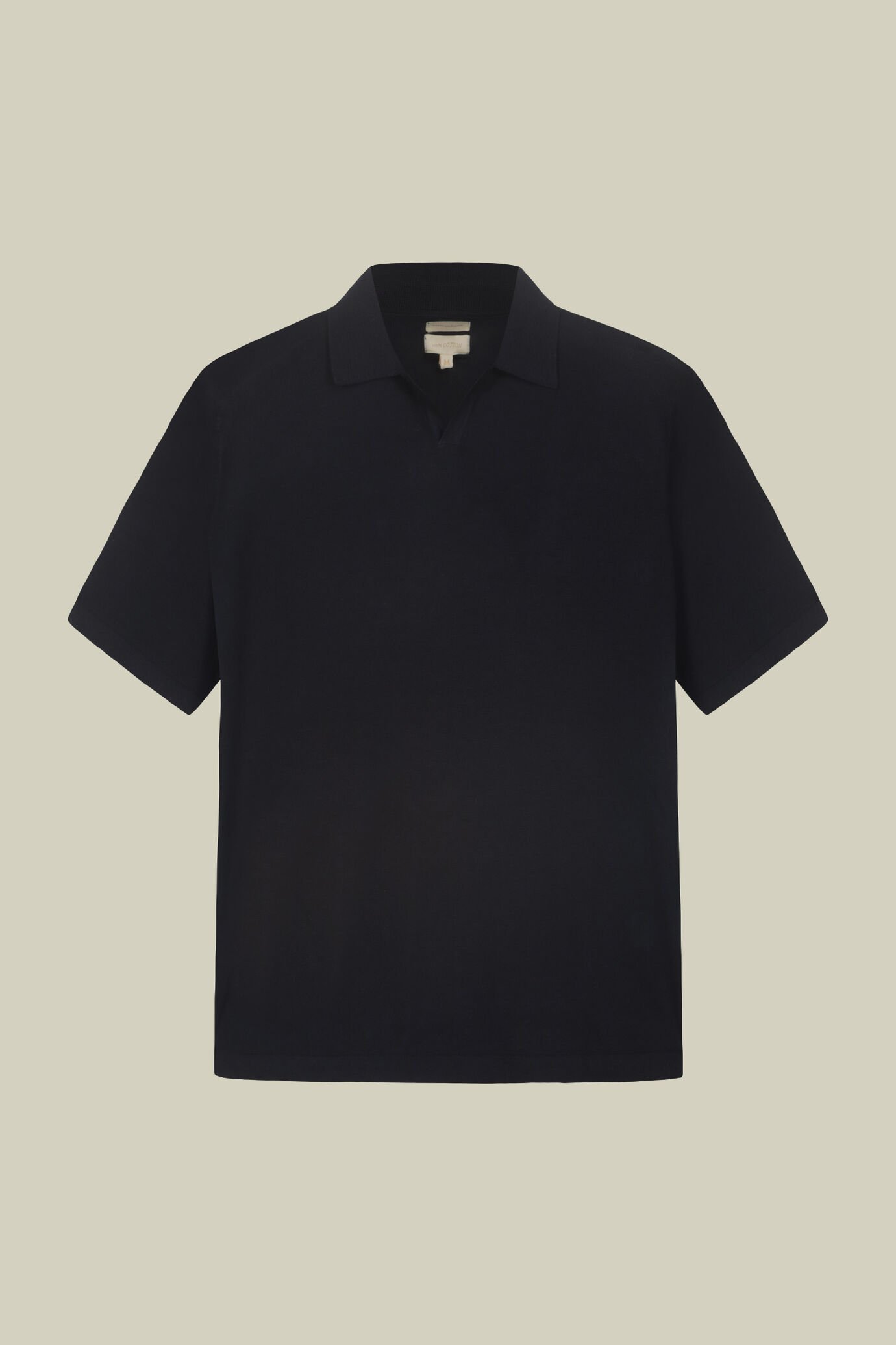 Men's 100% cotton knit polo shirt with Derby collar