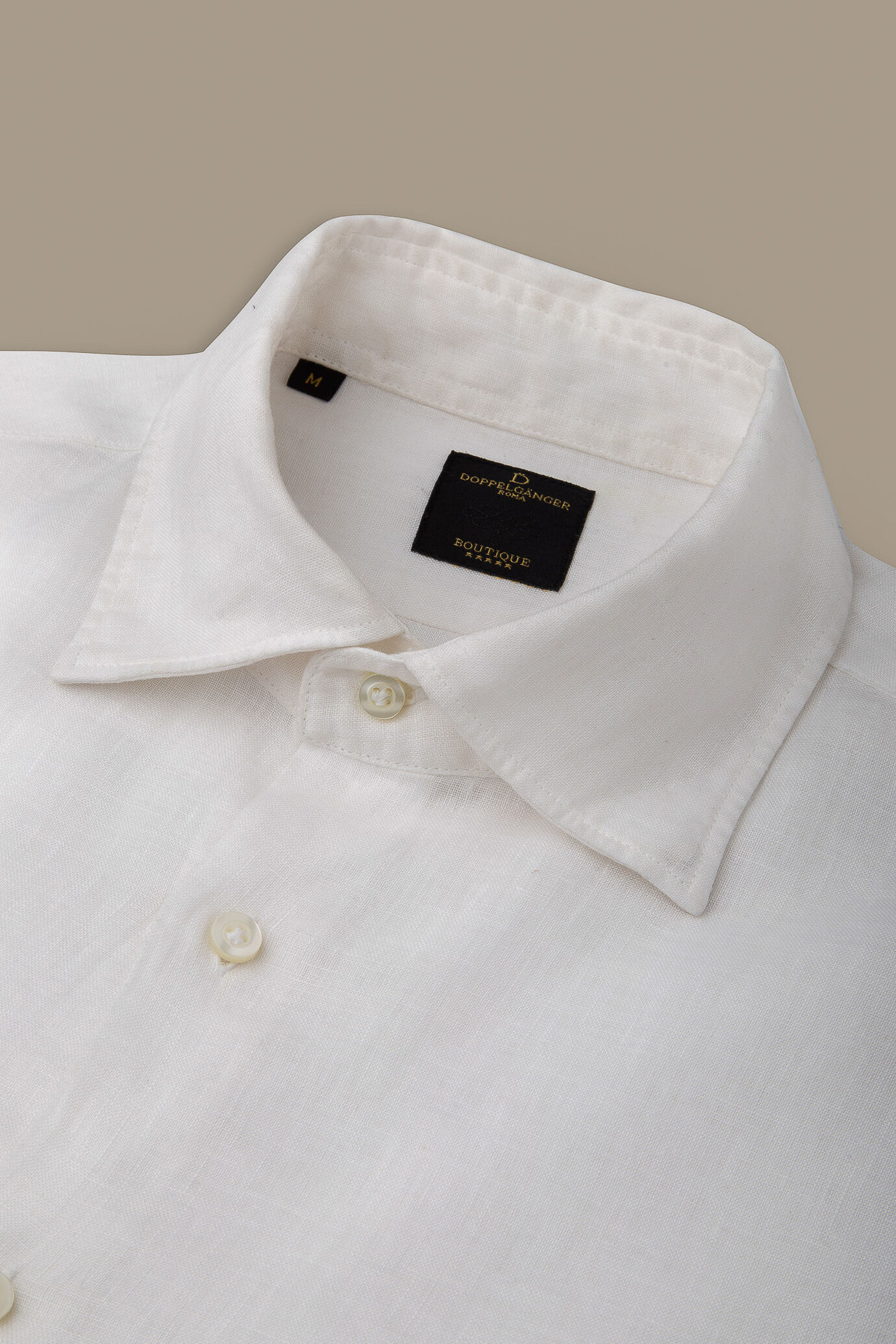 Camicia casual uomo collo francese 100% lino manica lunga image number 3