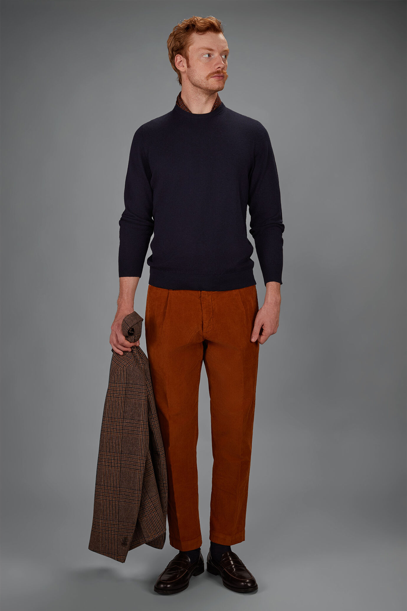 Maglia uomo girocollo lana e cotone regular fit