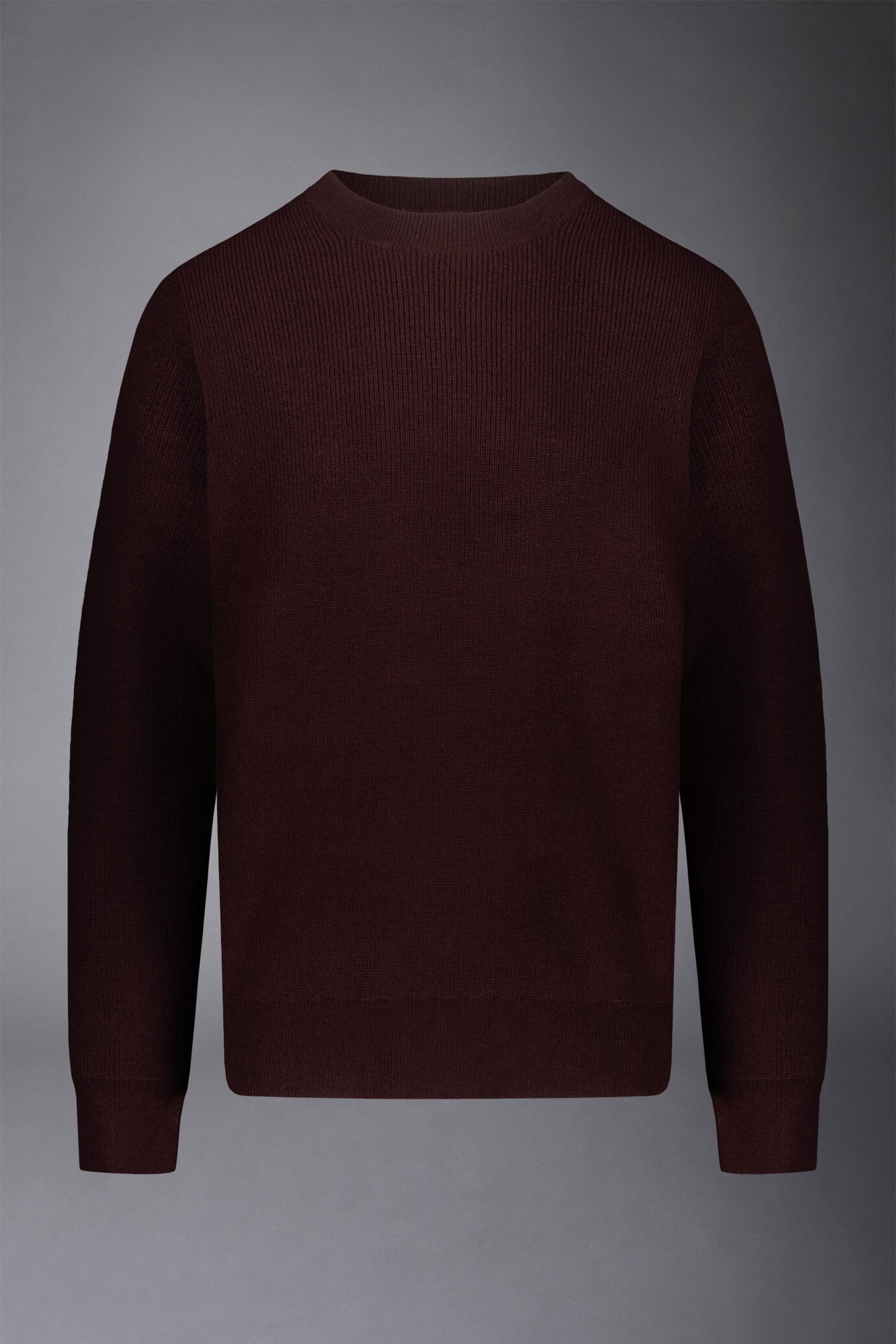Maglia uomo girocollo con lavorazione a costa inglese regular fit image number 4