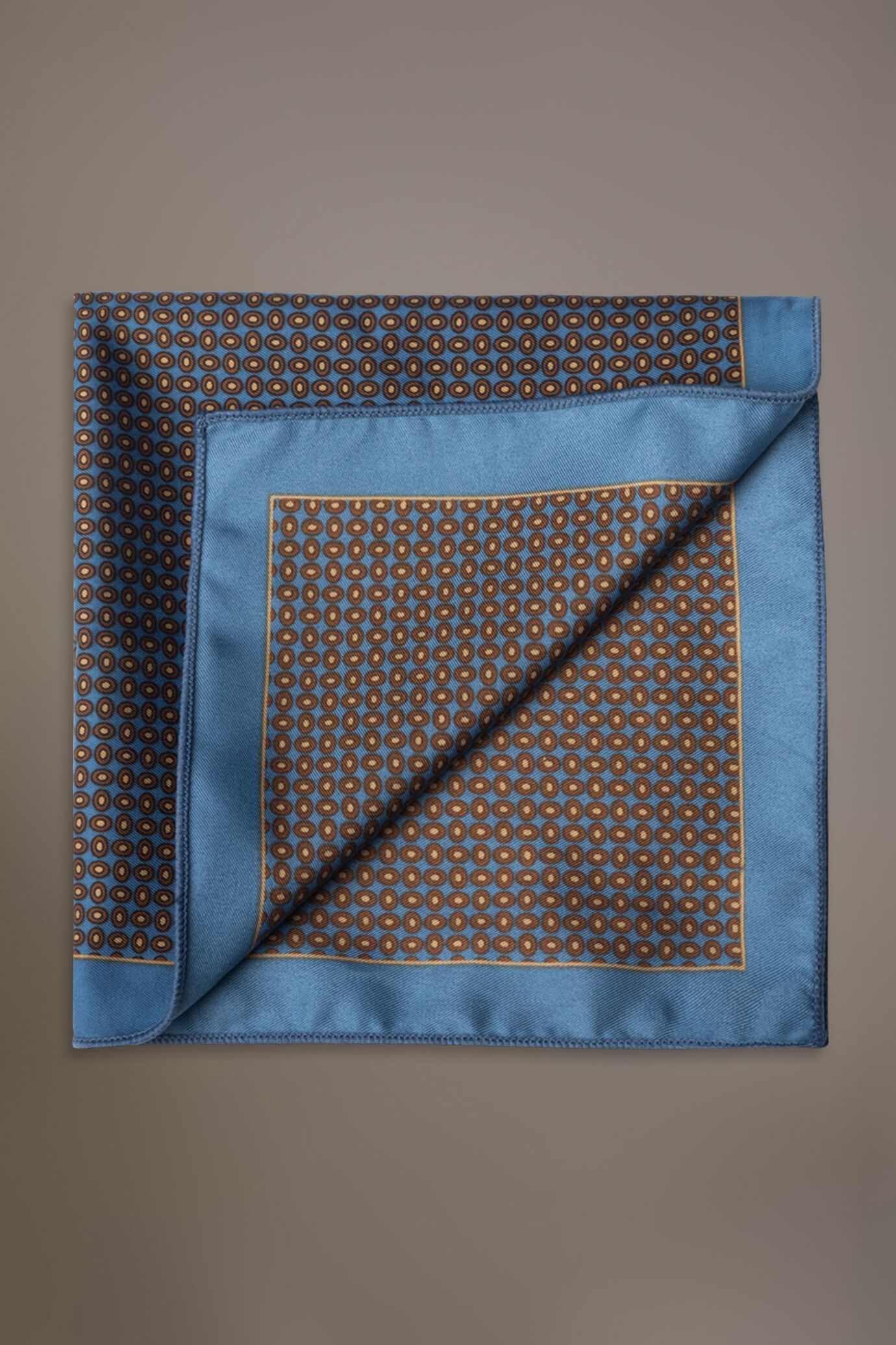 Pochette in twill fantasia stampata