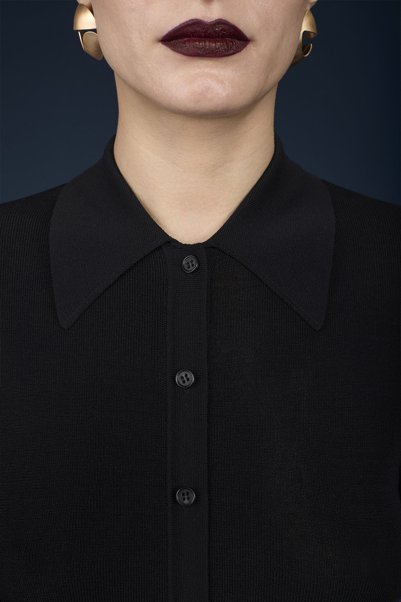 Damen-Strickjacke mit Polokragen und kurzen Ärmeln image number 2