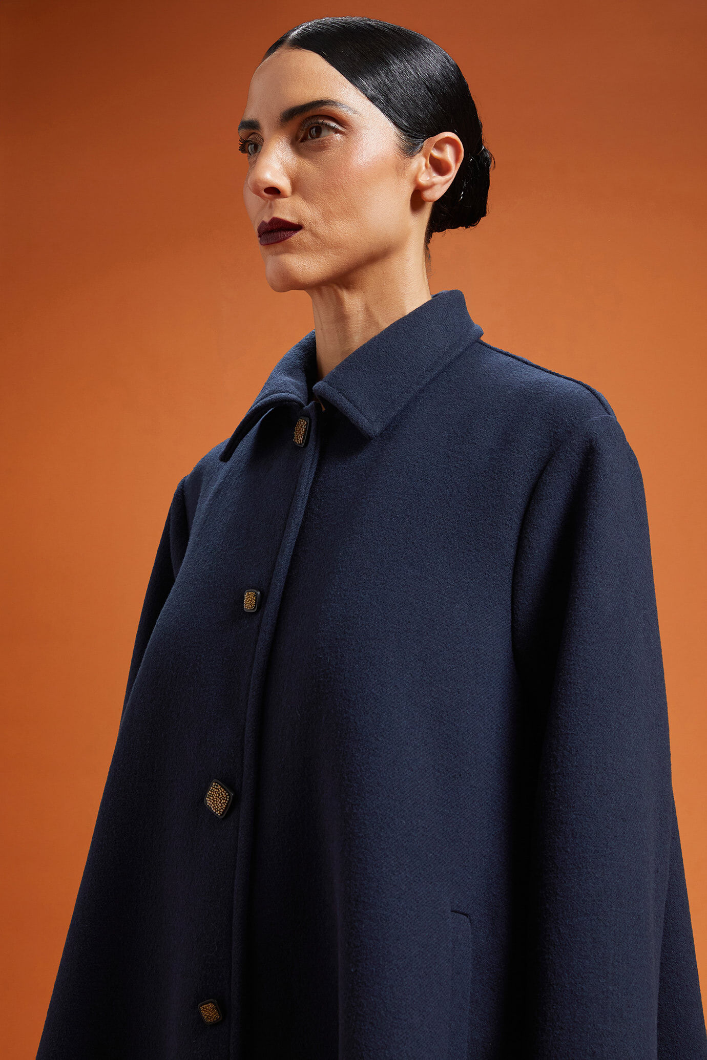 Cappotto lungo donna sfoderato oversize image number 4