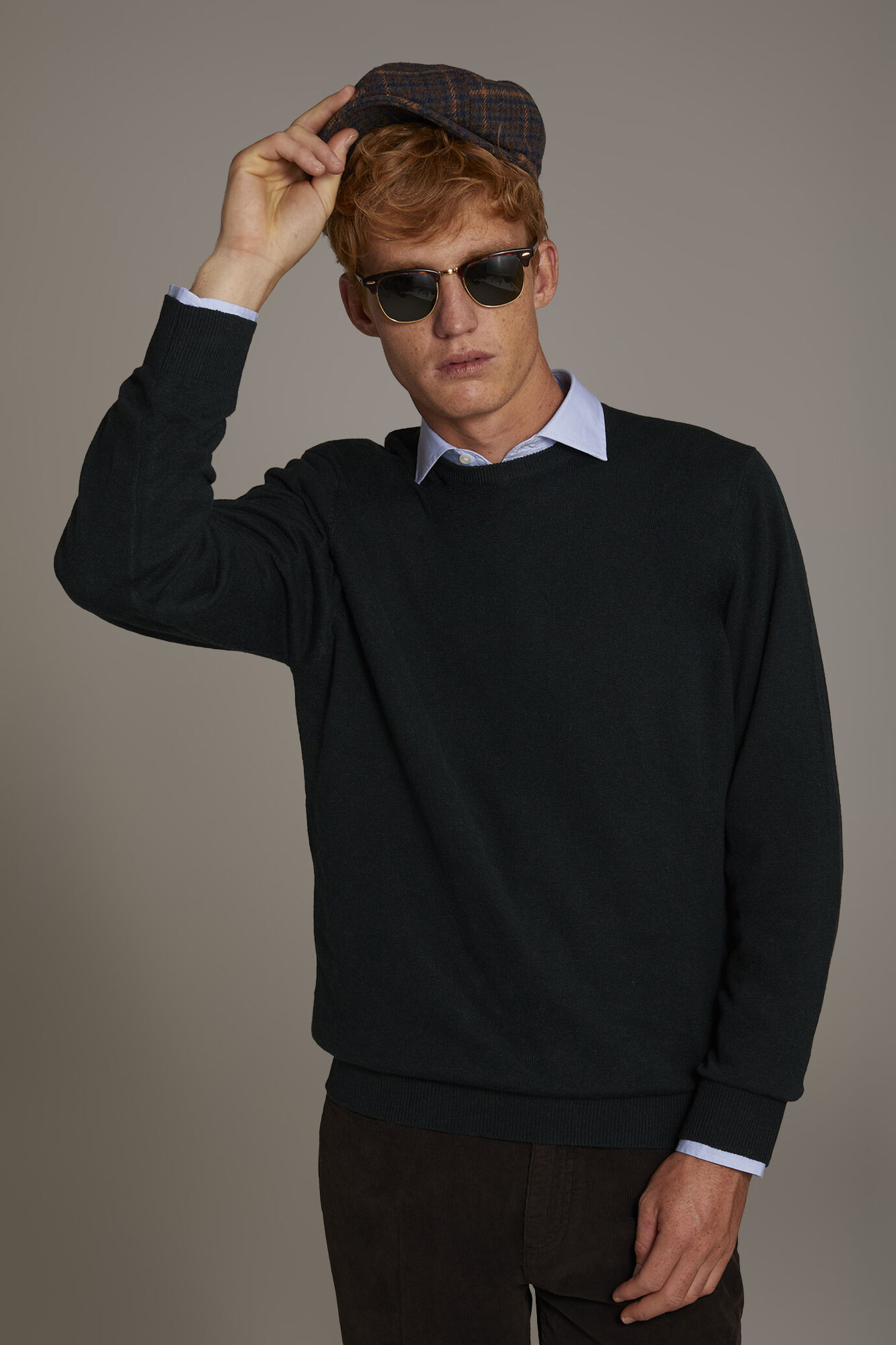 Wool blend round neck sweater image number 0