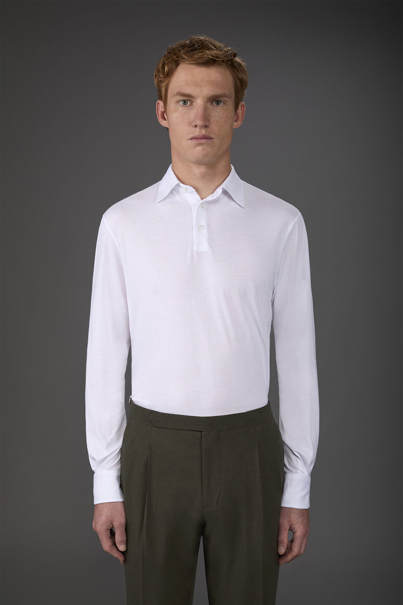 Langarm-Poloshirt für Herren aus 100% Bio-Baumwolle image number 0