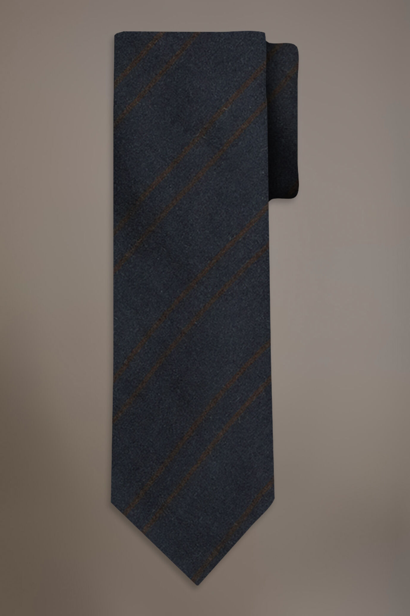 Regimental Brushed effect wool blend tie image number 0