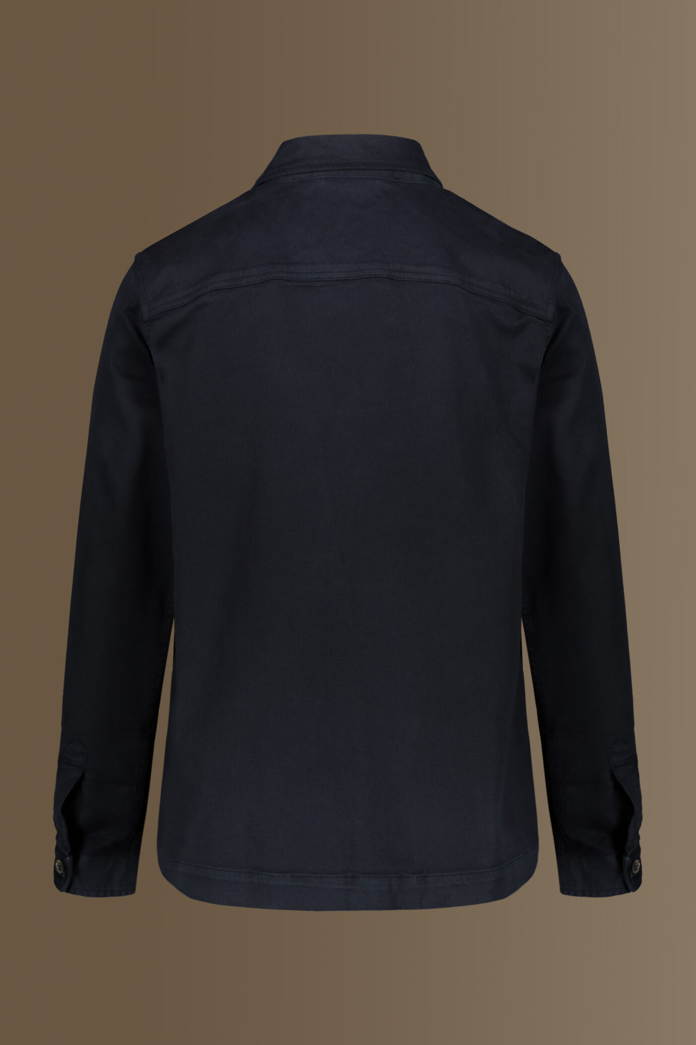Overshirt uomo tinta unita tessuto costruzione twill image number 6
