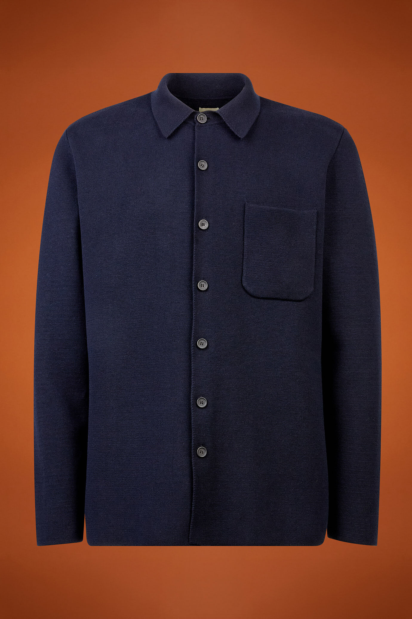 Shacket uomo in jersey 100% cotone Punto Milano regular fit image number 5
