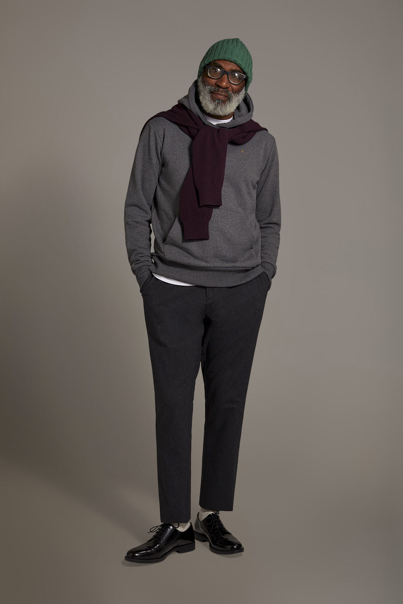 Felpa con cappuccio 100% cotone made in Italy image number 0