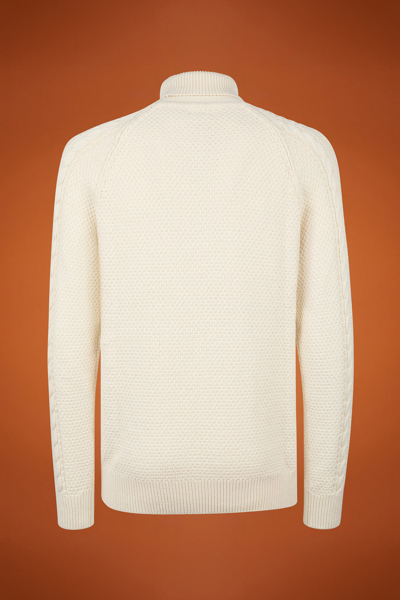 Maglia uomo collo alto 100% cotone lavorazione intrecciata regular fit image number 5