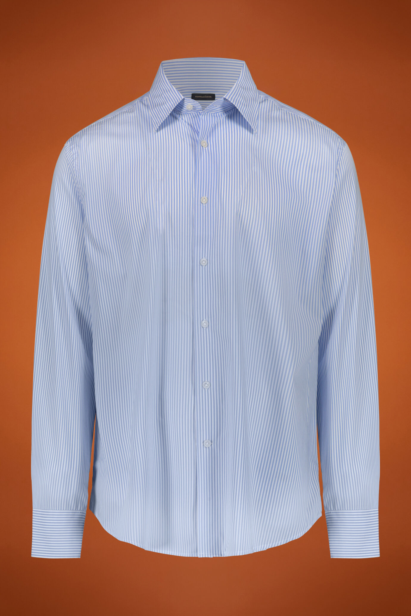 Chemise technique homme à col classique en tissu nylon imprimé à rayures coupe régulière