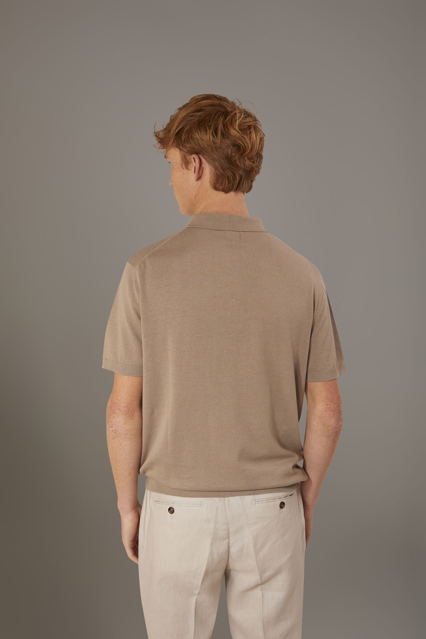 Polo manica corta in maglia 100% cotone image number 2