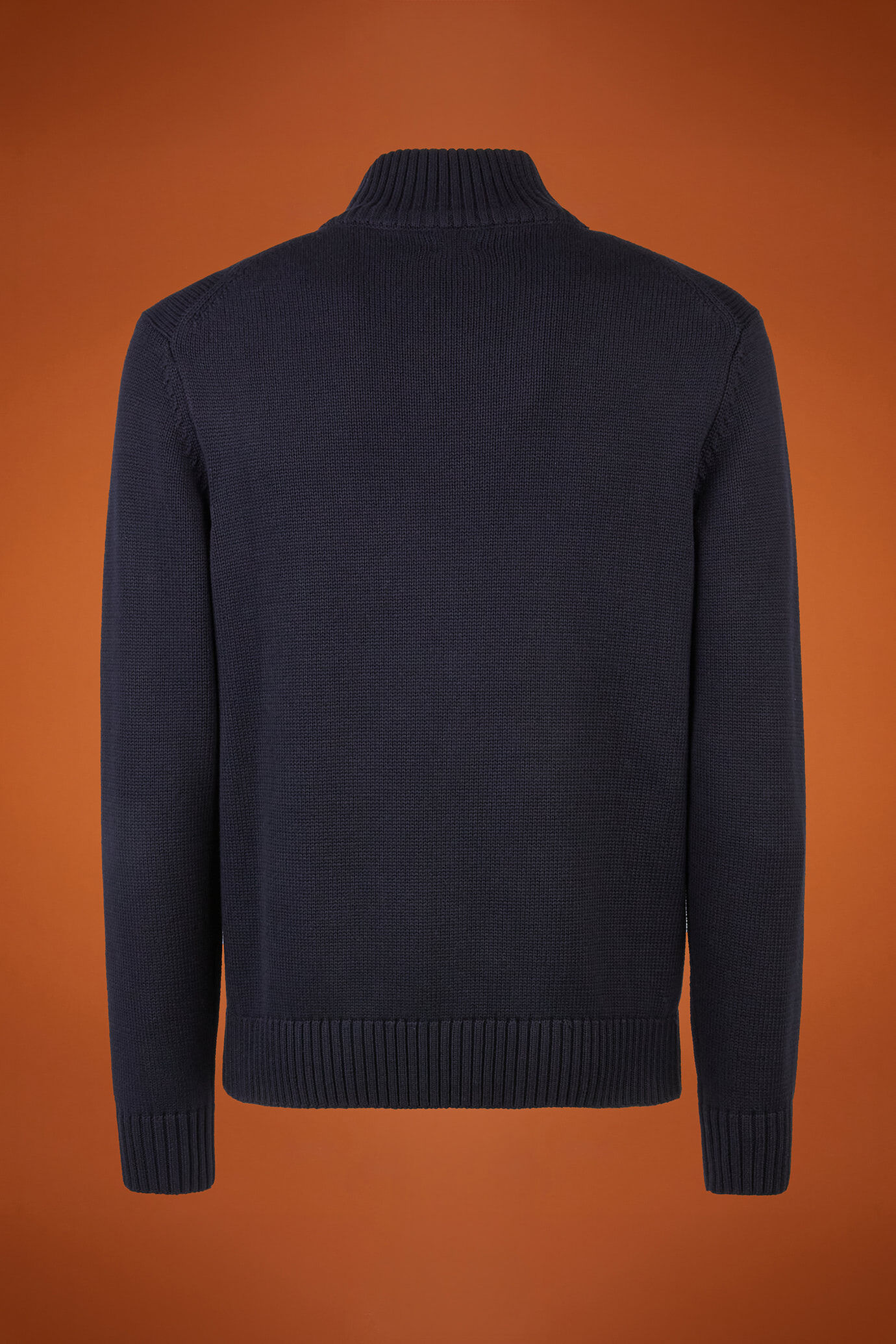 Herren-Strickjacke mit Reißverschluss und hohem Ausschnitt aus 100 % Baumwolle in normaler Passform image number 5