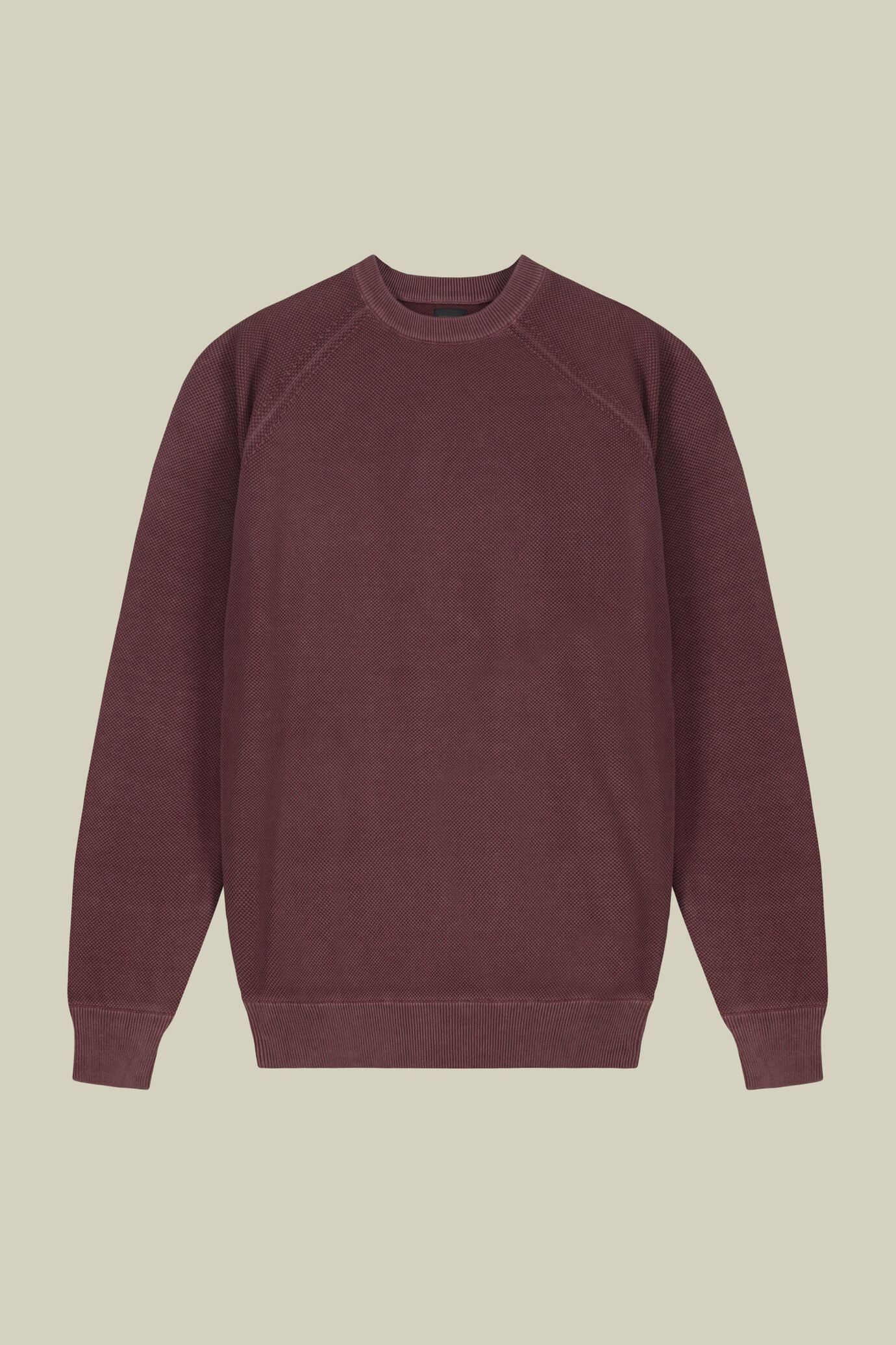 Herrenpullover mit Rundhalsausschnitt aus 100 % Baumwolle mit Reliefmuster image number 4