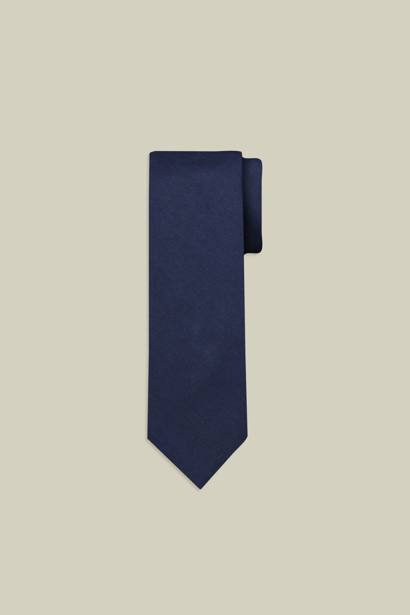 Linen blend tie solid colour image number 0