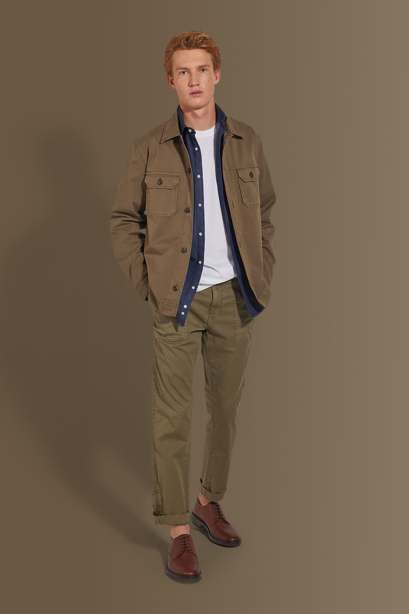 Pantalone fatigue uomo costruzione twill elasticizzato