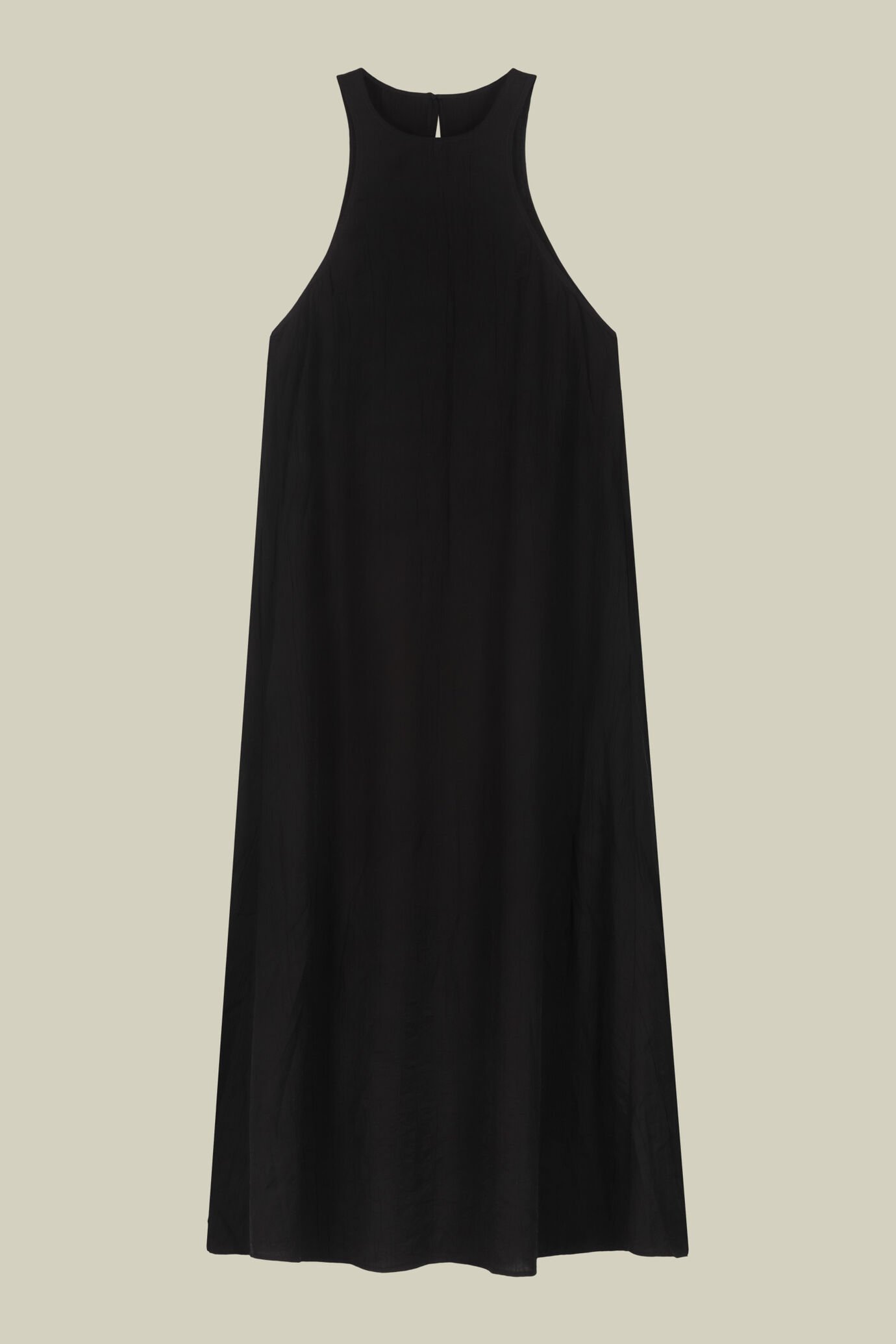 Abito donna lungo in tessuto leggero con scollo vogatore image number 5