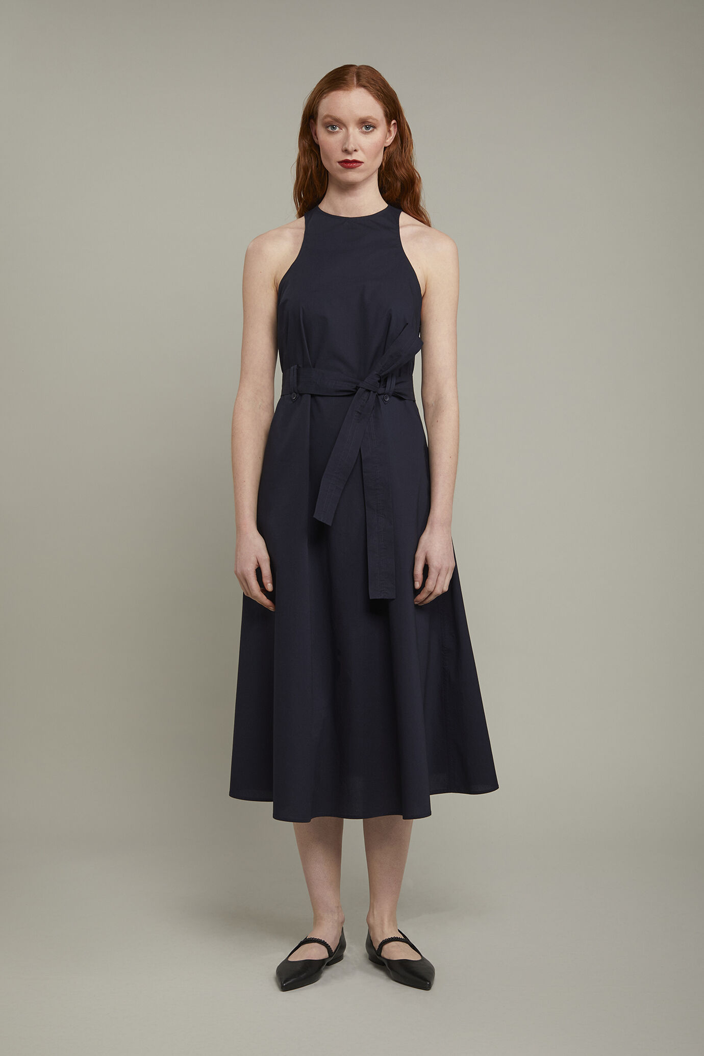 Midikleid für Damen mit Gürtel in normaler Passform image number 2