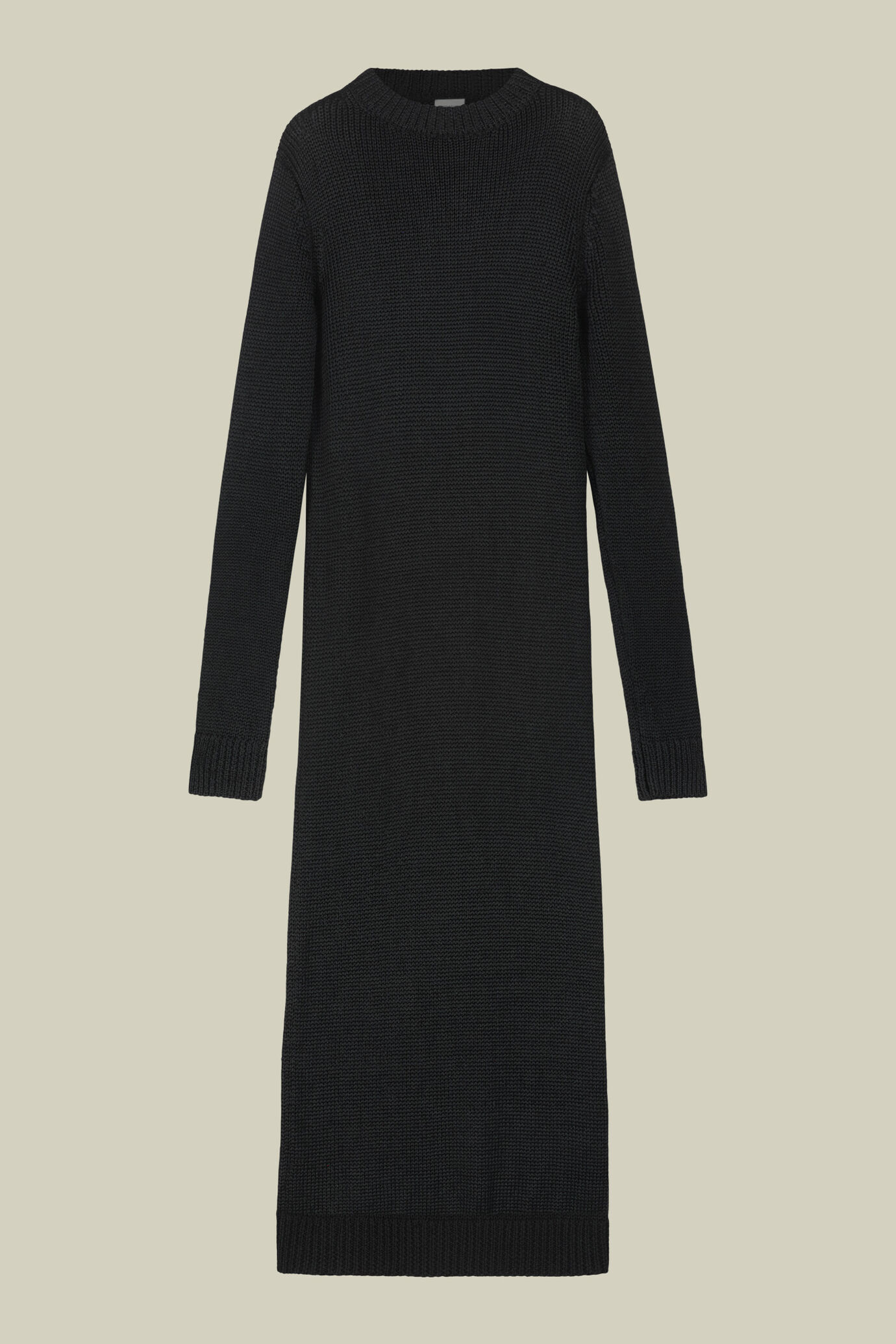 Robe longue pour femme avec col ras du cou et manches longues en crochet image number 4