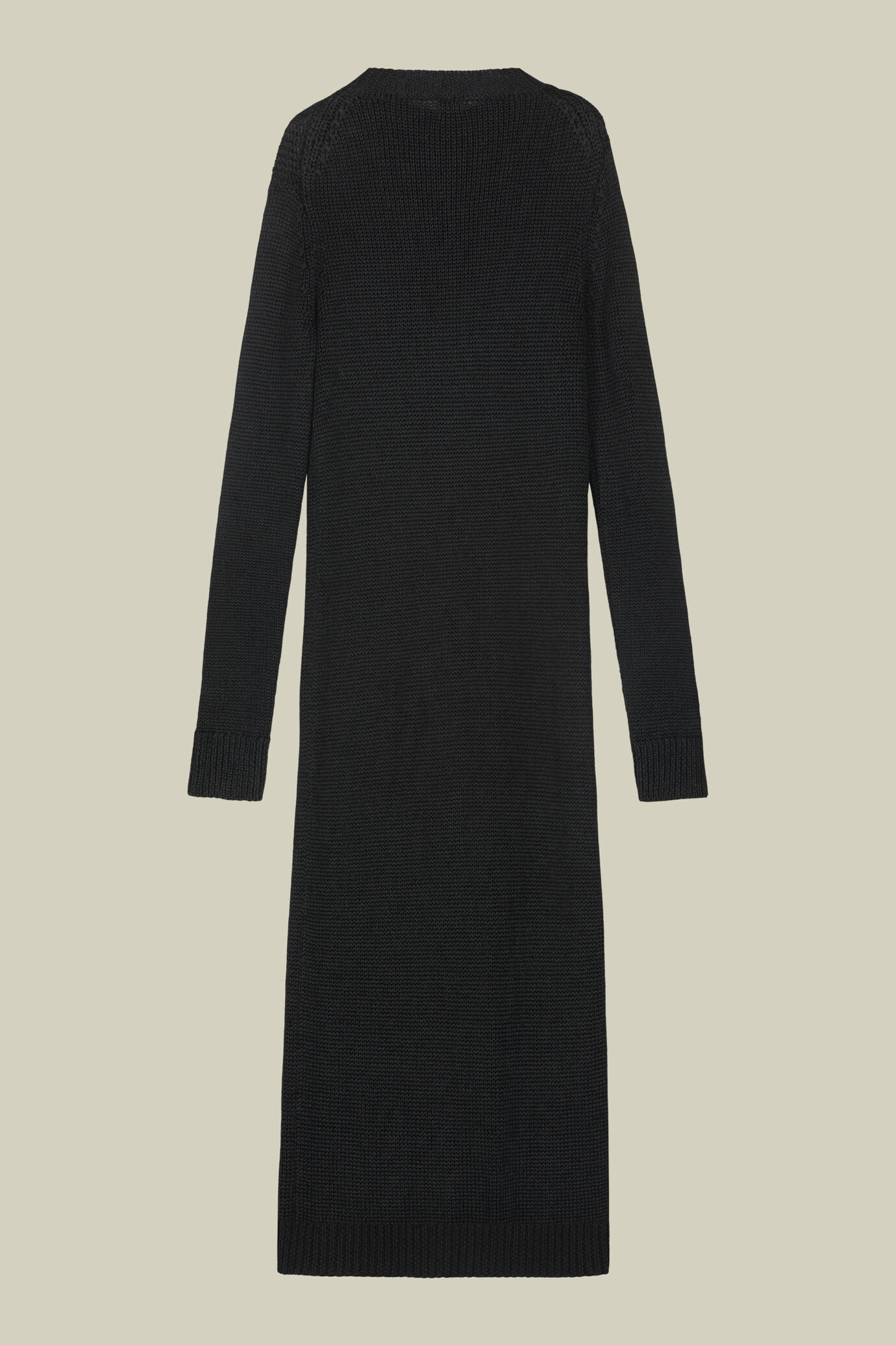 Robe longue pour femme avec col ras du cou et manches longues en crochet image number 5