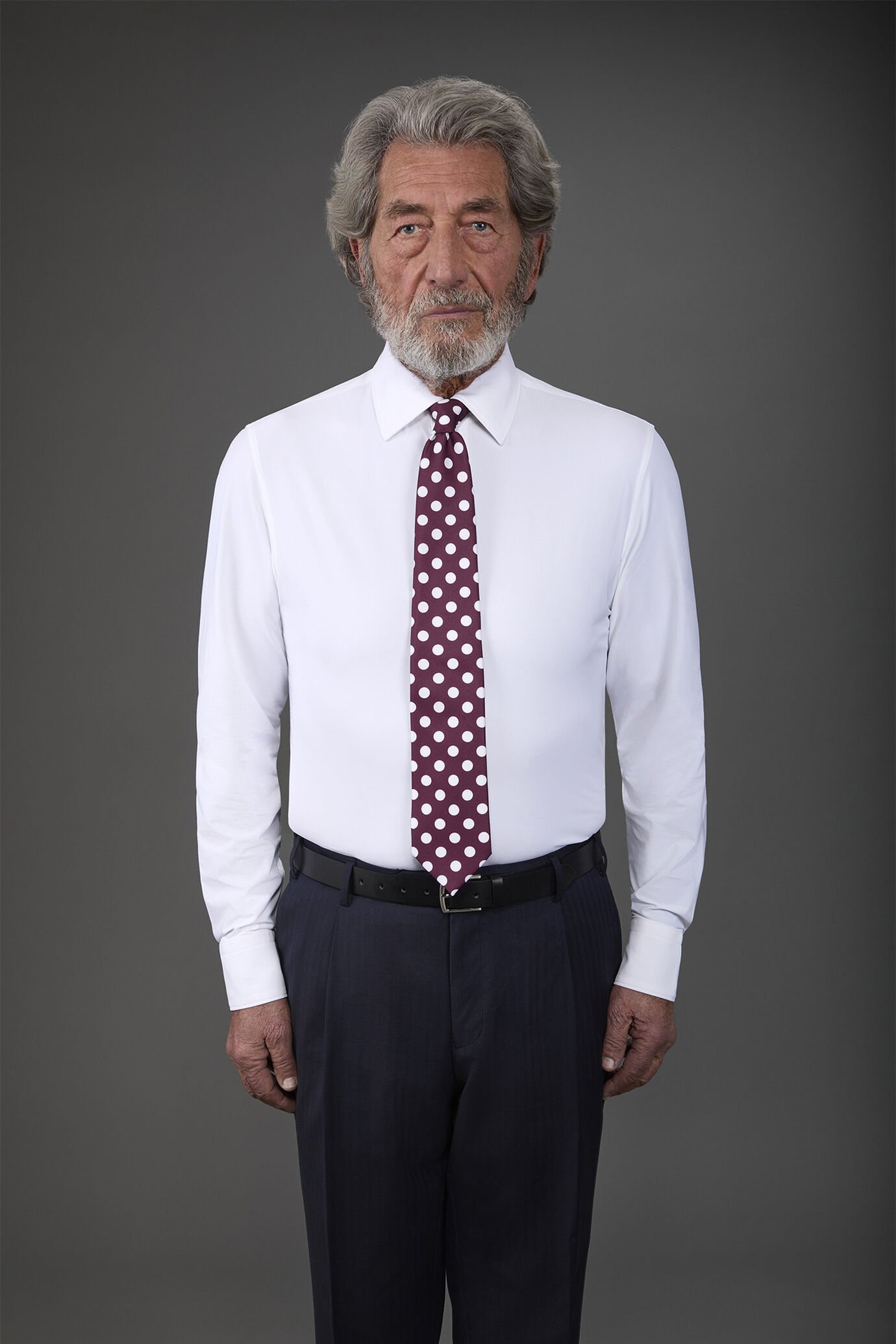 Camicia uomo stretch collo classico tessuto in nylon elasticizzato costruzione twill no-stiro image number 0