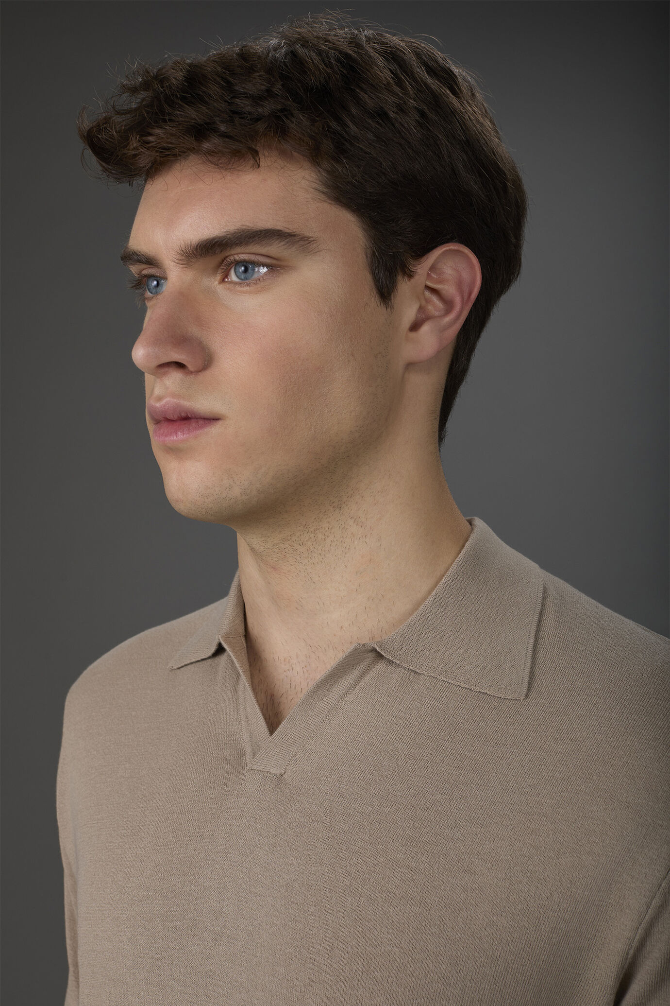 Polo homme en maille, manches courtes, col derby, 100% coton crêpe image number 2