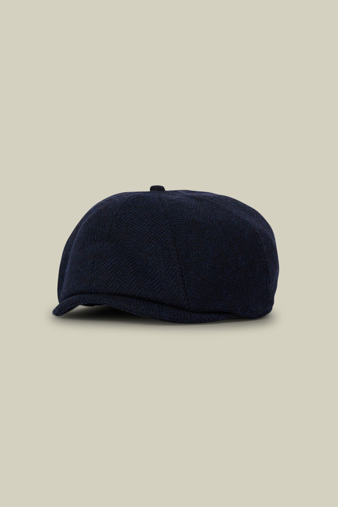 Casquette plate pour homme en tissu à chevrons Wool Blend