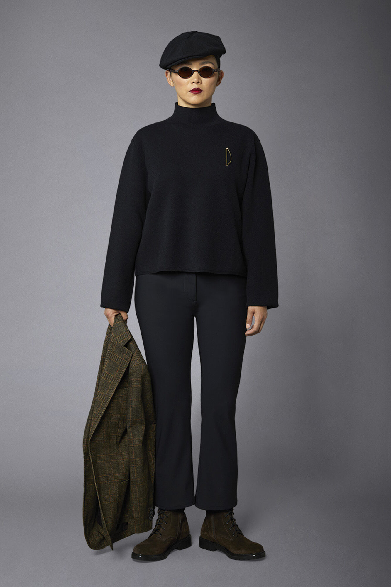 Pantalone donna cinque tasche in tessuto tecnico